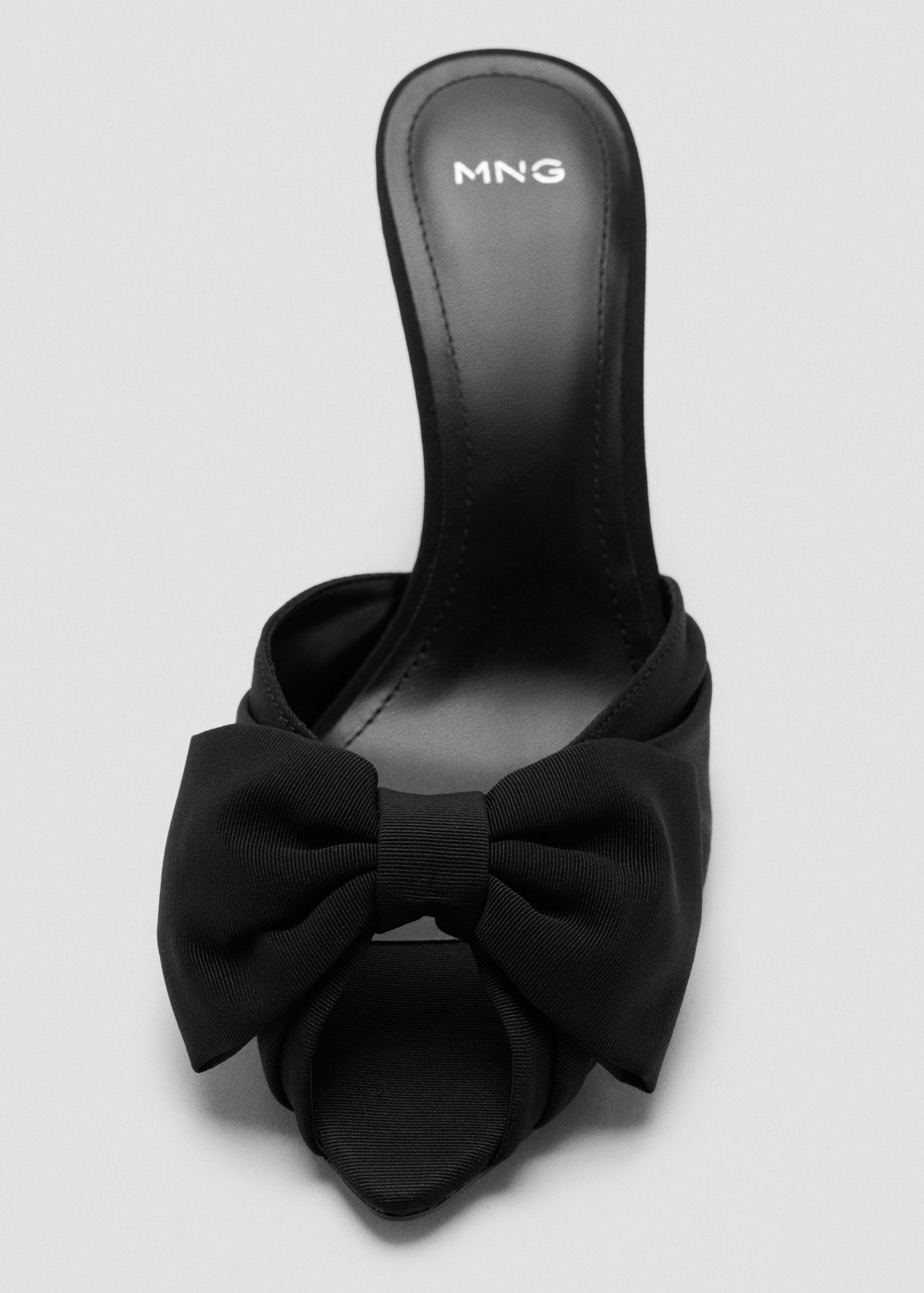 Black Bow Heel Sandals, 0201_99, large image number 4