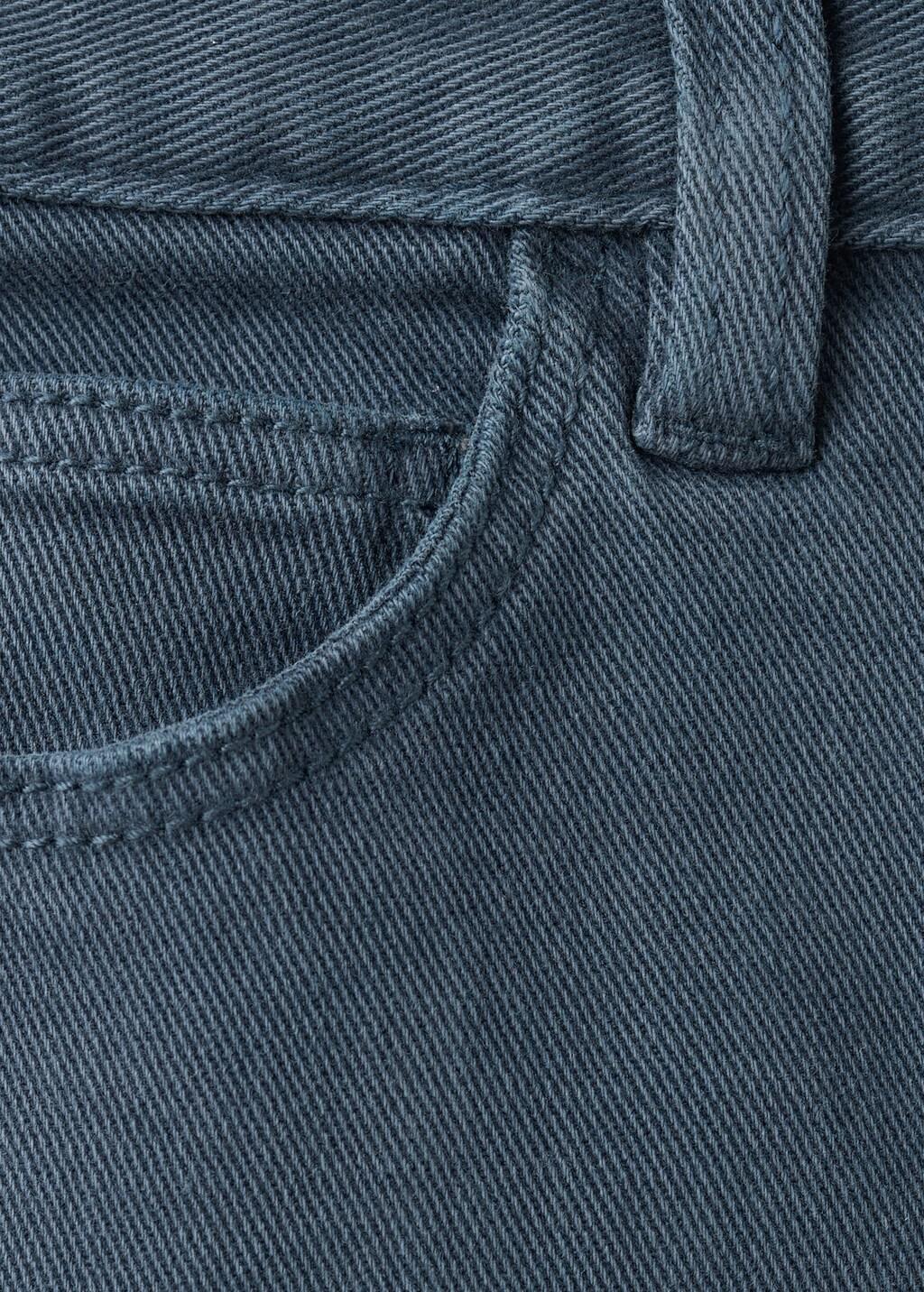 Navy Straight Trousers With Turn-Up Hem, Kids Boy, Navy, large image number 3