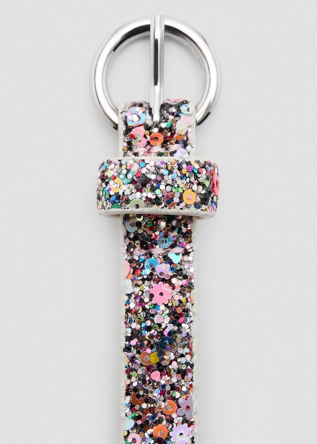 Pink Glitter Belt, Kids Girls, Pink, large image number 1