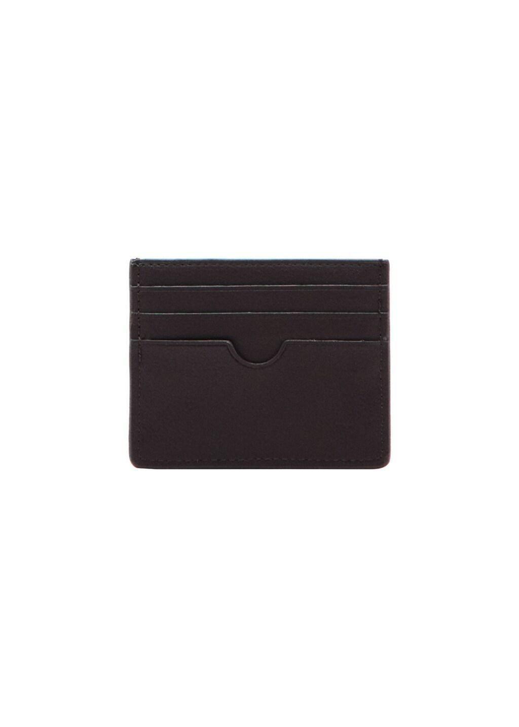 Brown Pebbled Cardholder, Brown, medium