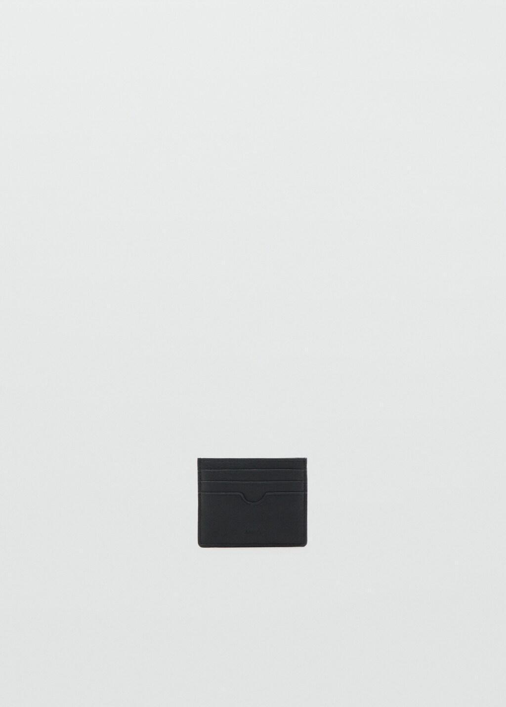 Black Pebbled Cardholder, Black, large image number 3