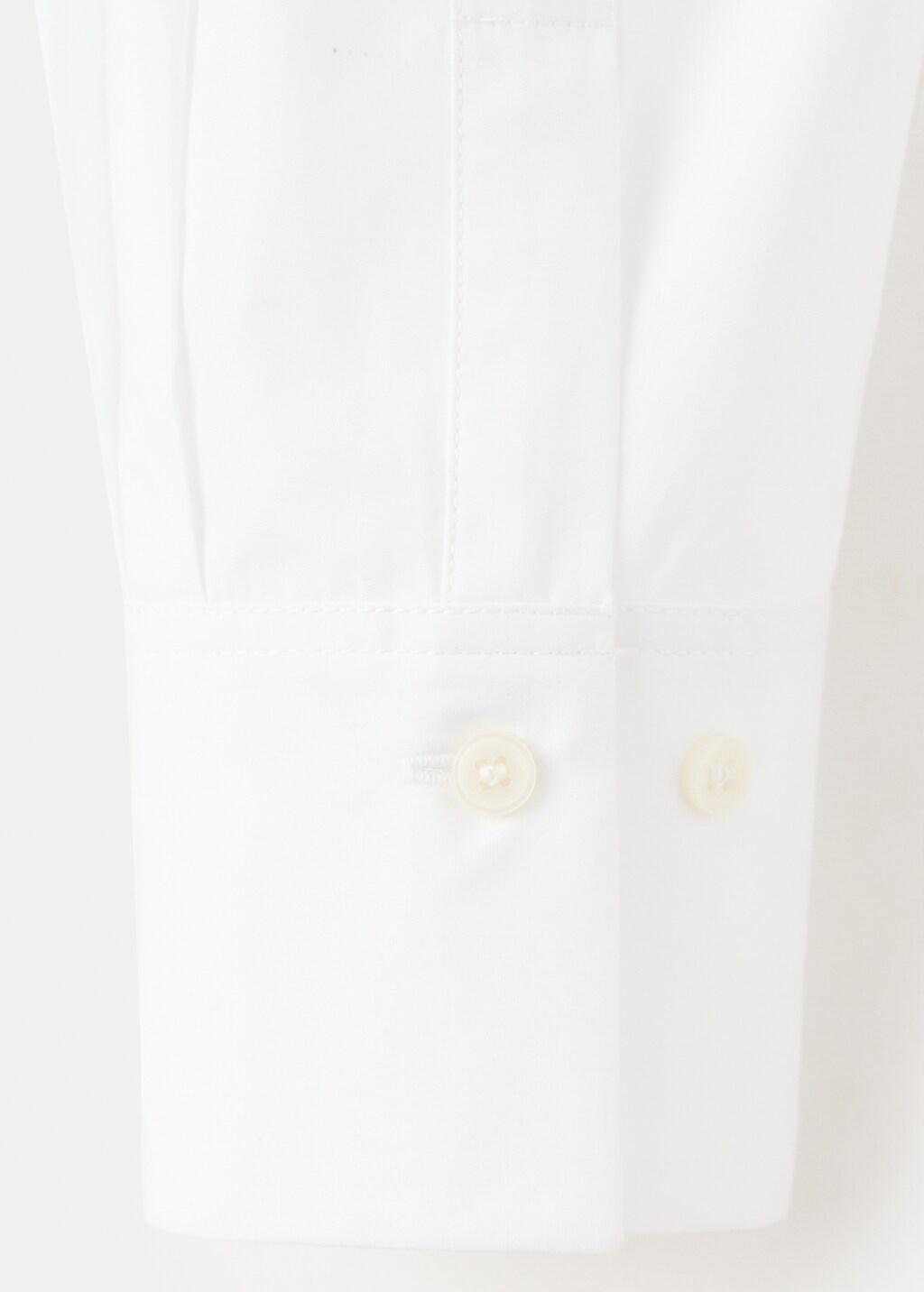 White Cotton And Lyocell Blend Straight Shirt, 0201_02, large image number 5