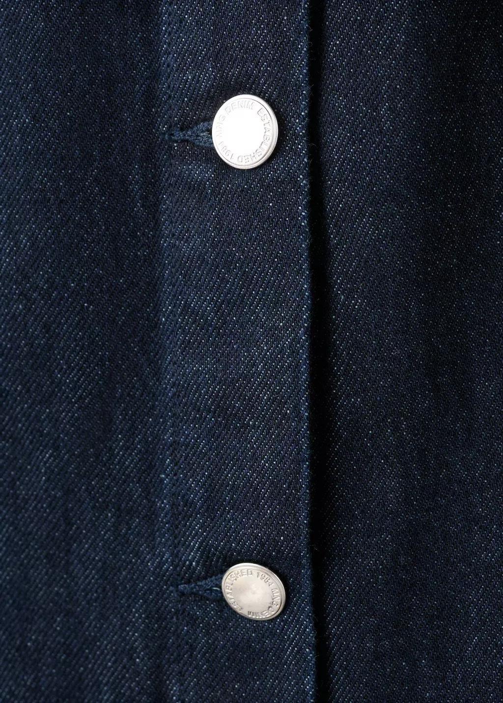 Navy Buttons Denim Jumpsuit, Open Blue, medium