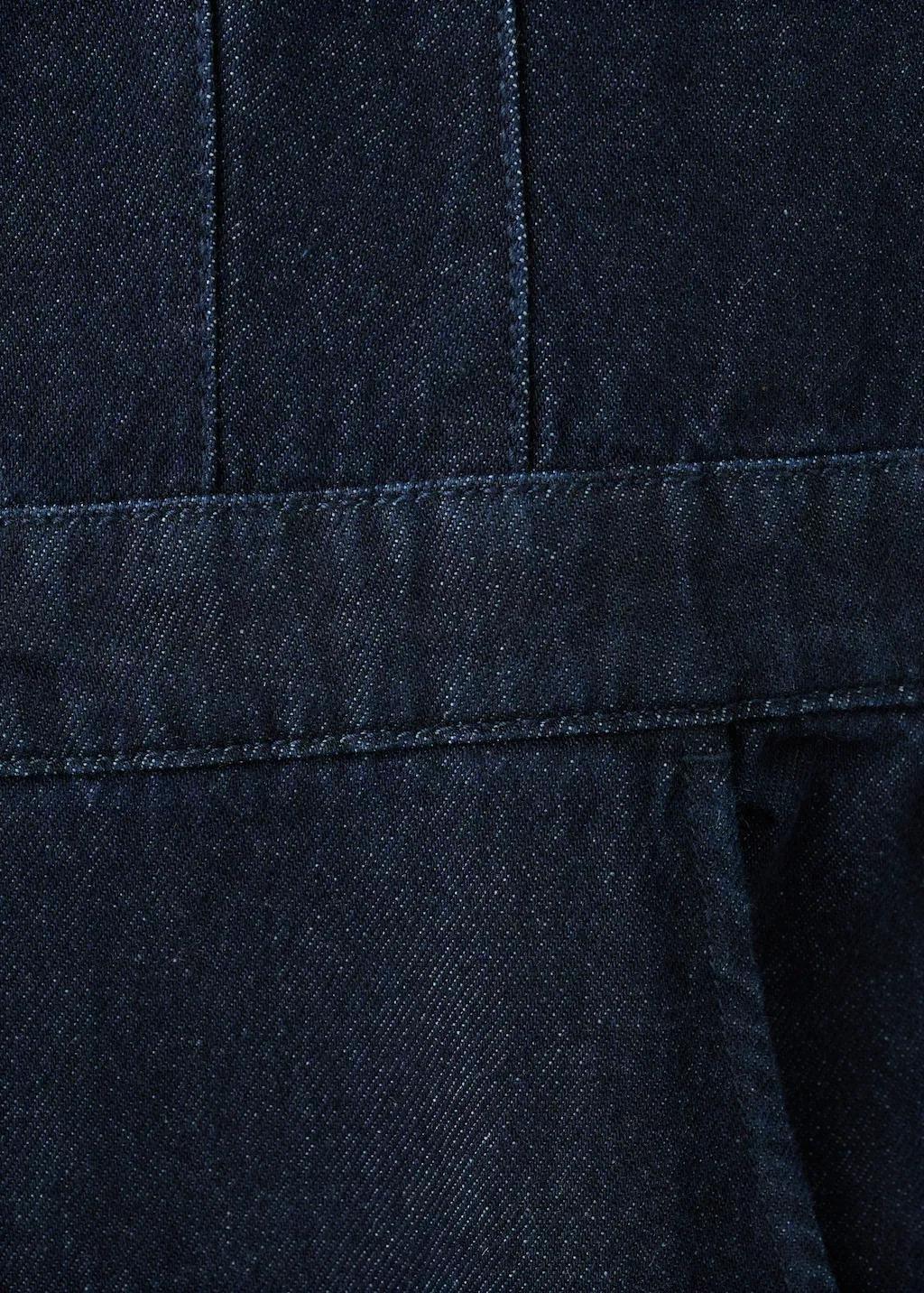 Navy Buttons Denim Jumpsuit, Open Blue, large image number 4