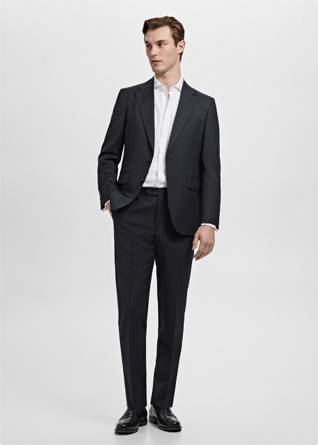 White Regular Fit Cotton Suit Shirt, White, medium