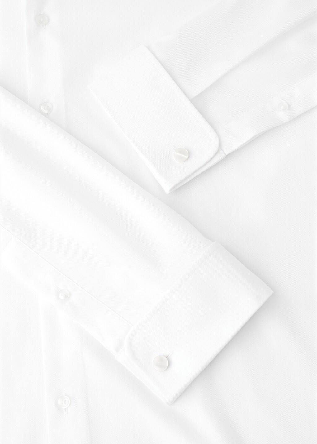 White Regular Fit Cotton Suit Shirt, White, large image number 1