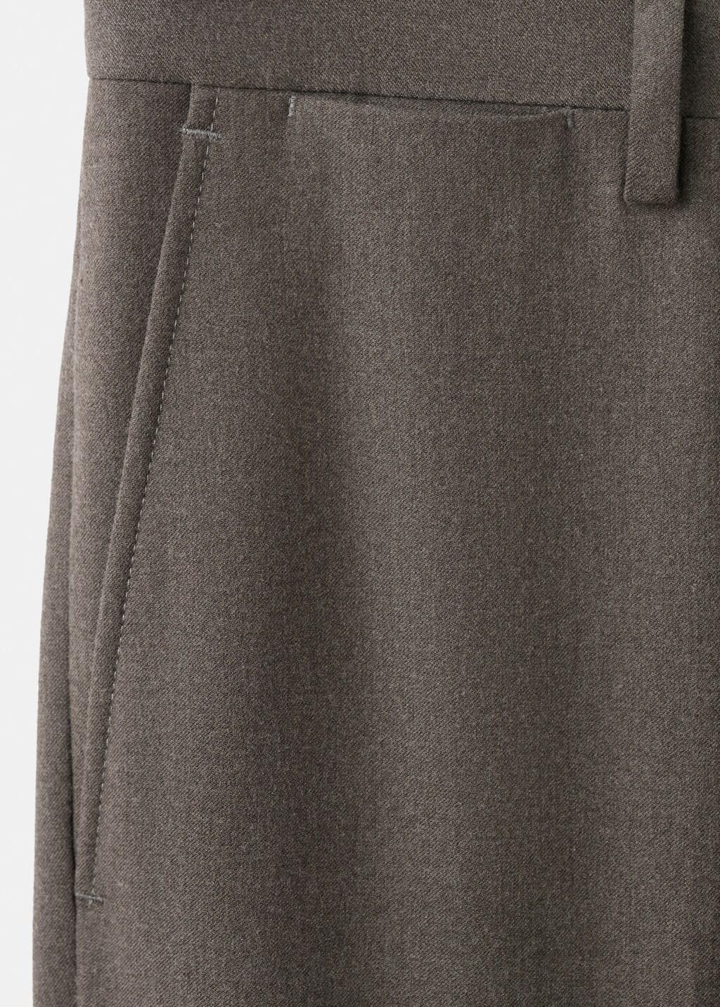 Brown Regular-Fit Flannel Trousers, 0201_35, large image number 5
