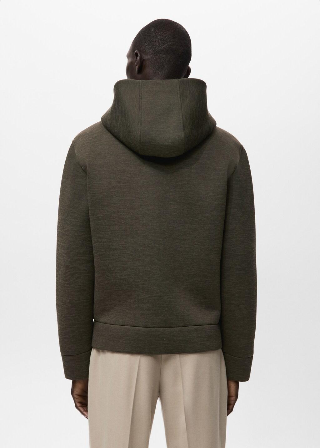 Khaki Zipped Hoodie, Beige - Khaki, large image number 2