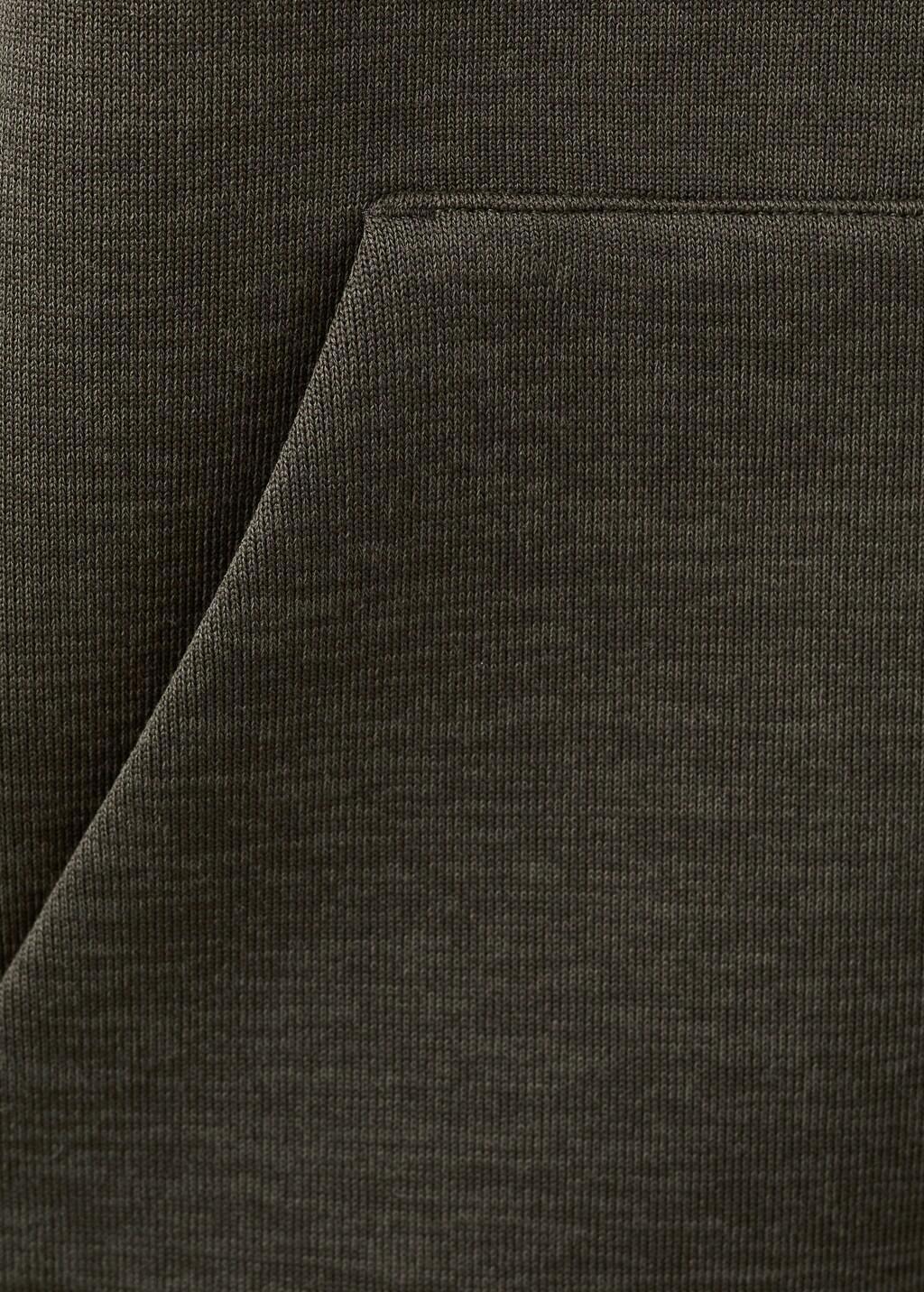 Khaki Zipped Hoodie, Beige - Khaki, large image number 5