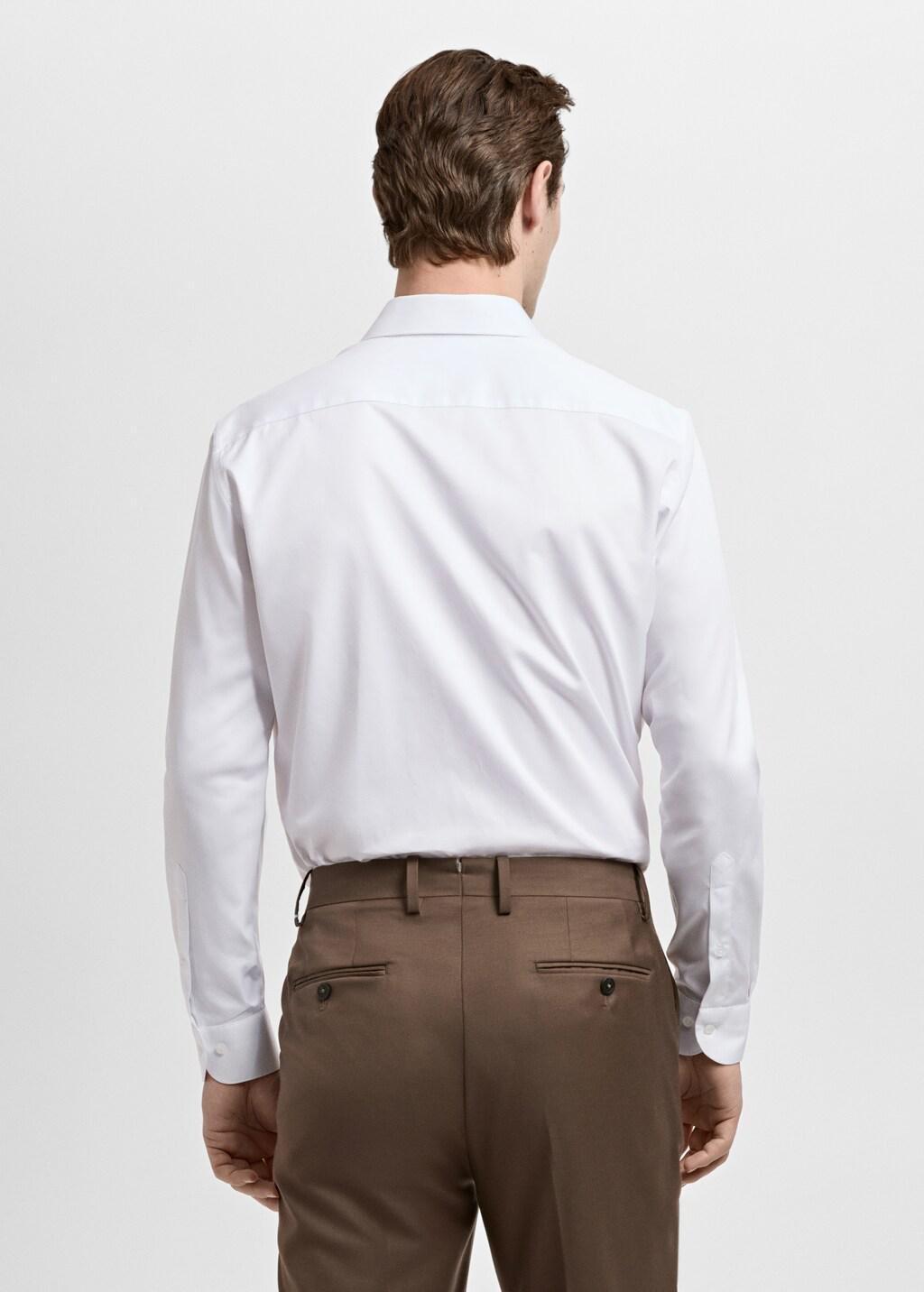 White 100% Cotton Dress Shirt, 0201_01, large image number 2