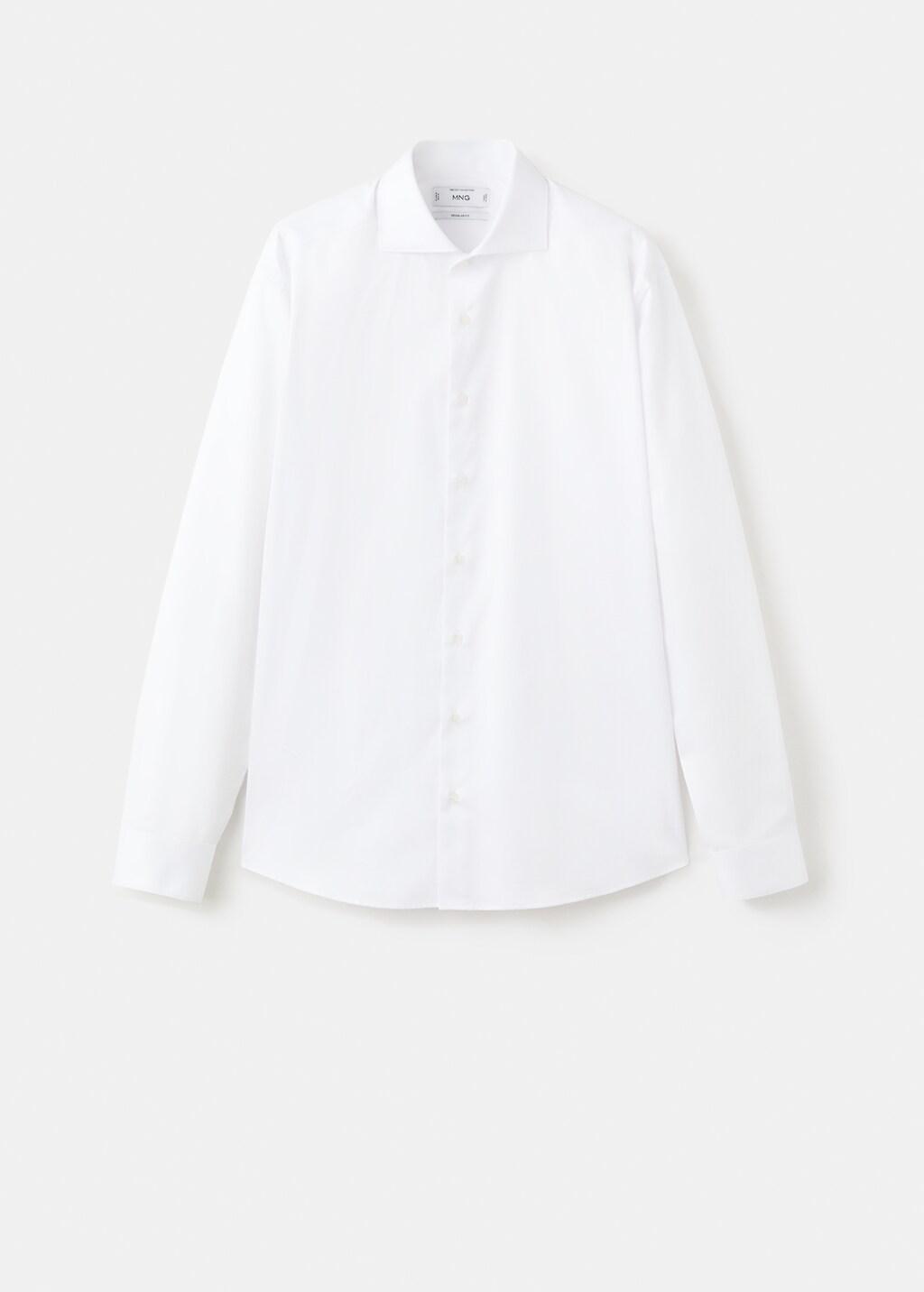 White 100% Cotton Dress Shirt, 0201_01, large image number 7