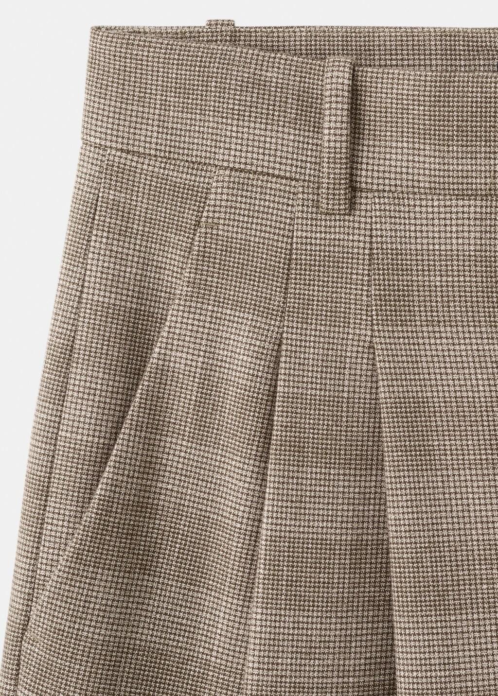 Beown Wide Leg Check Suit Trousers, Brown, large image number 8