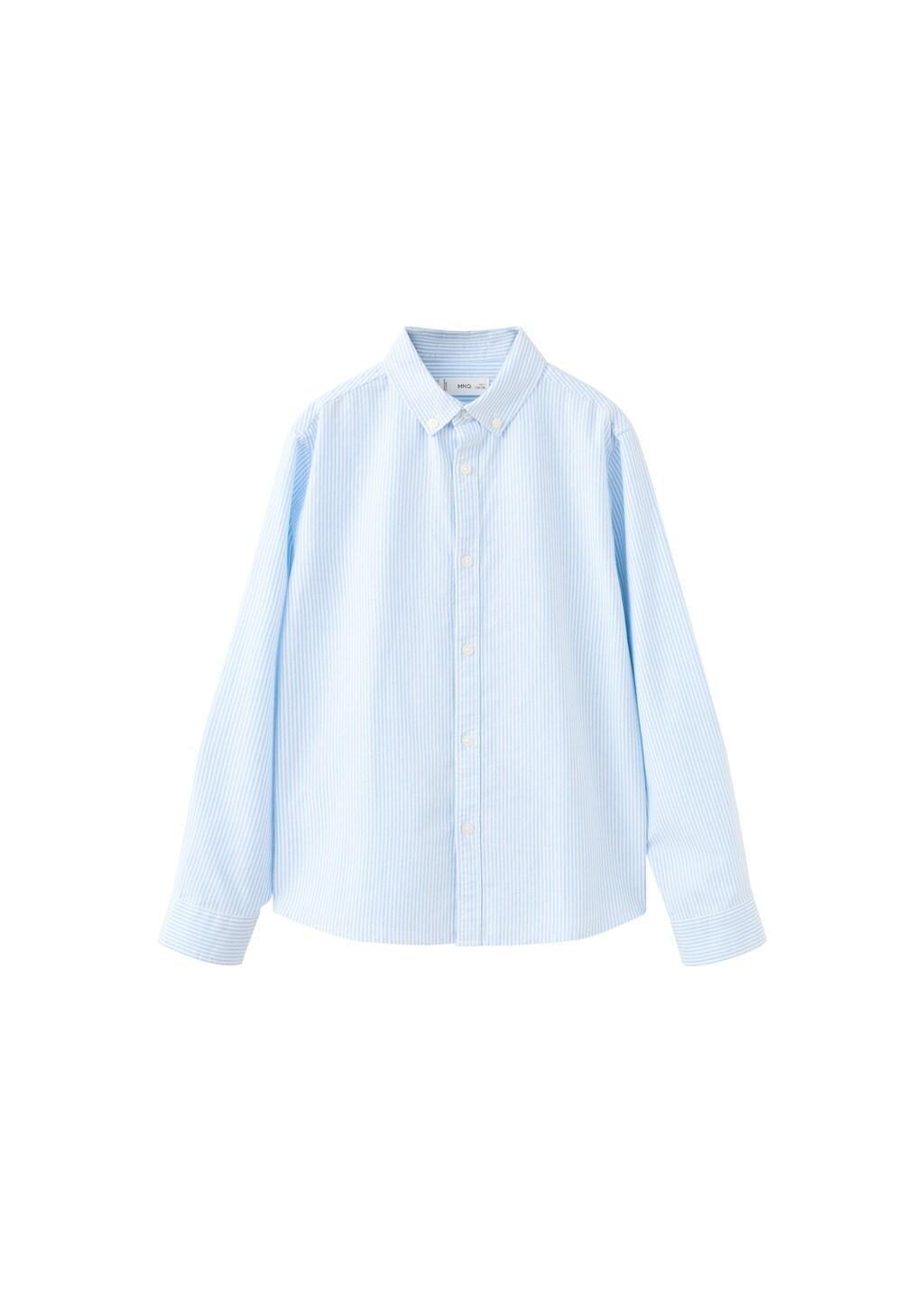 Blue Lt-Pastel Striped Oxford Shirt, Kids Boy, Light-Pastel Blue, large image number 3