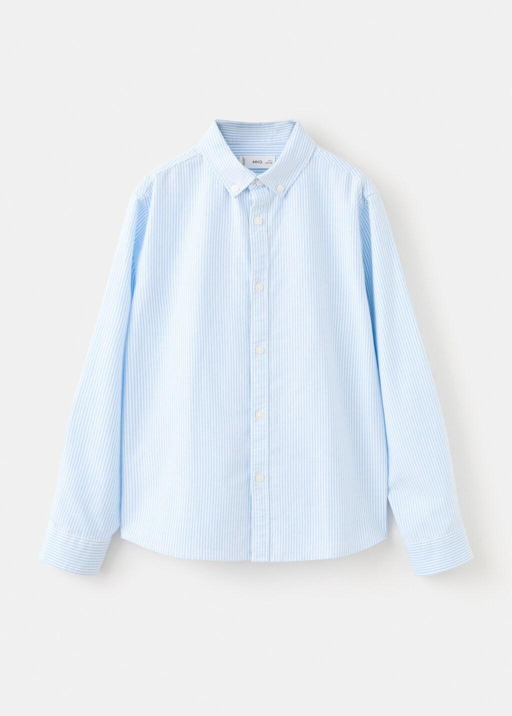 Blue Lt-Pastel Striped Oxford Shirt, Kids Boy, Light-Pastel Blue, large image number 4