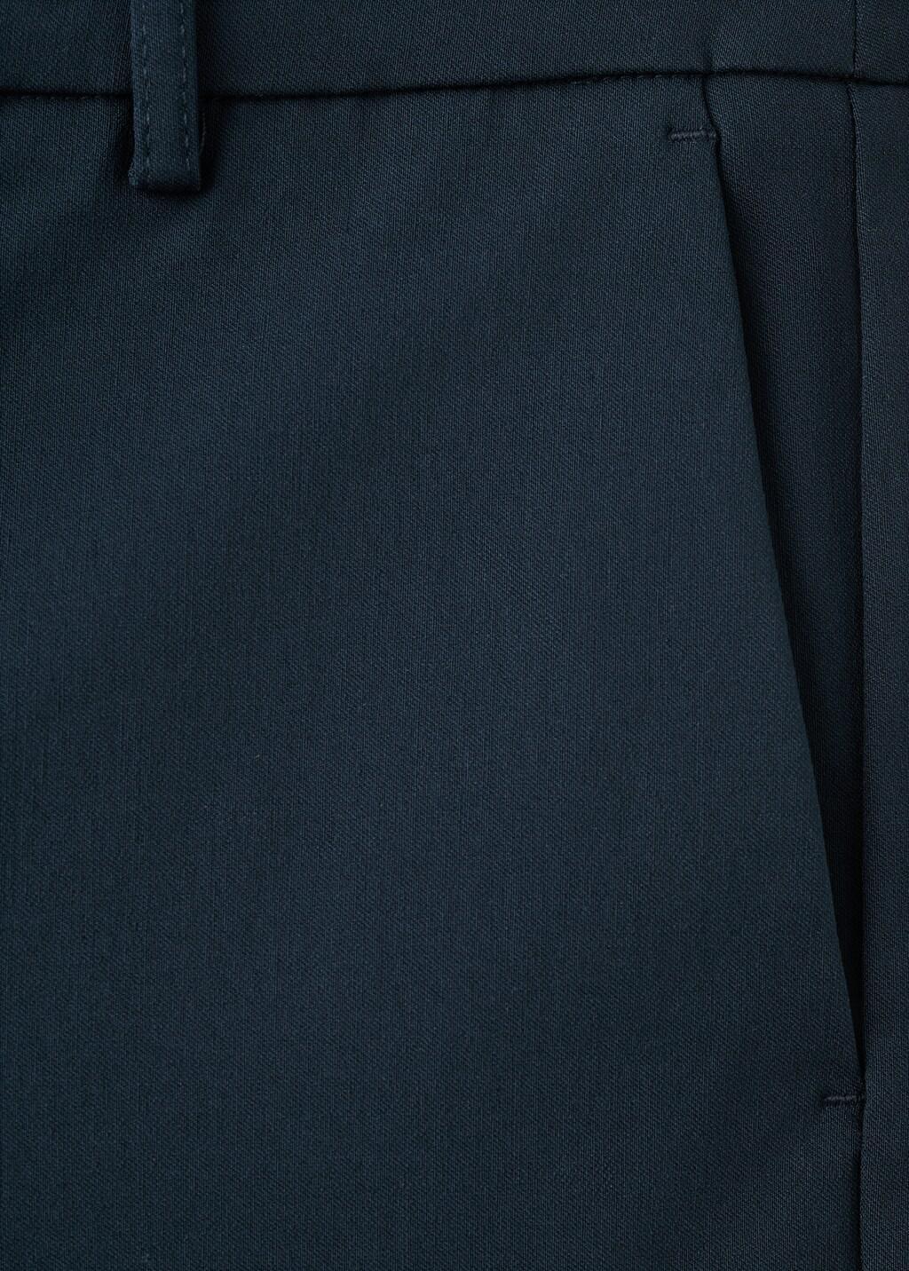 Navy Straight-Cut Crop Trousers, Navy, large image number 5