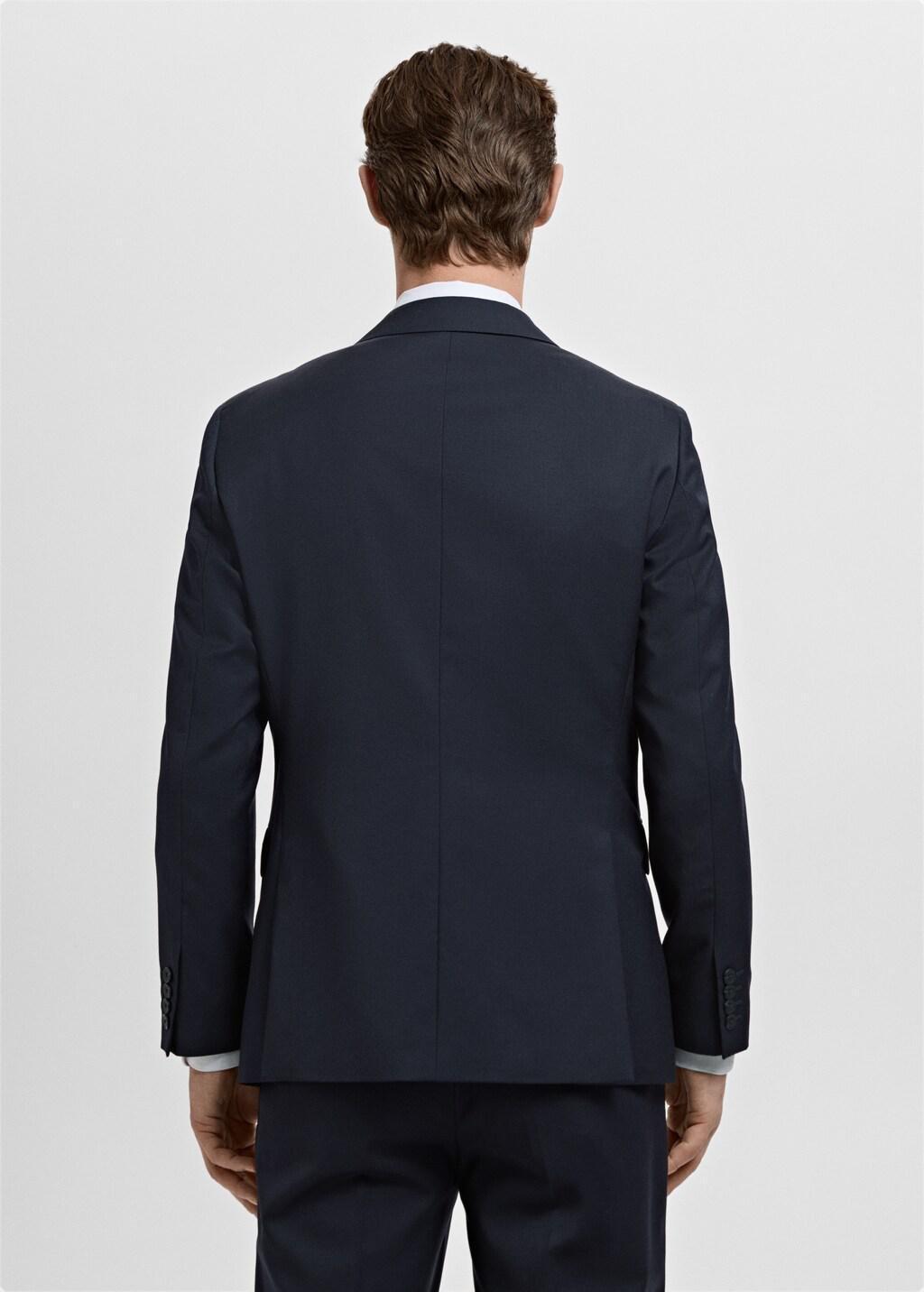 Navy Turin 100% Virgin Wool Suit Jacket, Navy, large image number 2