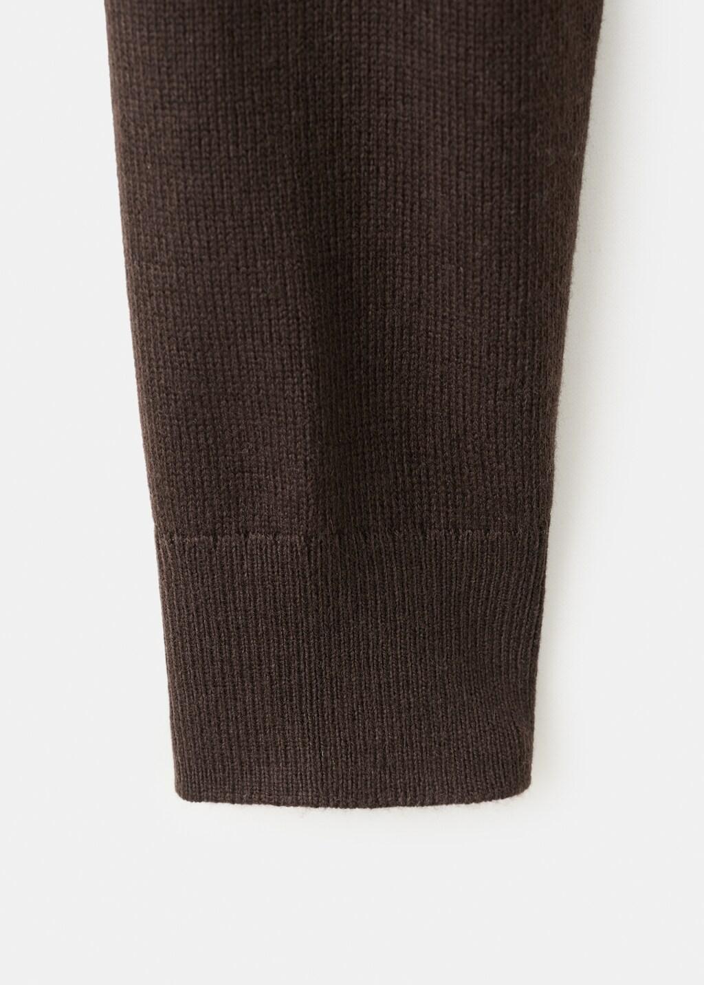 Brown Knitted Button Cardigan, 0201_32, medium