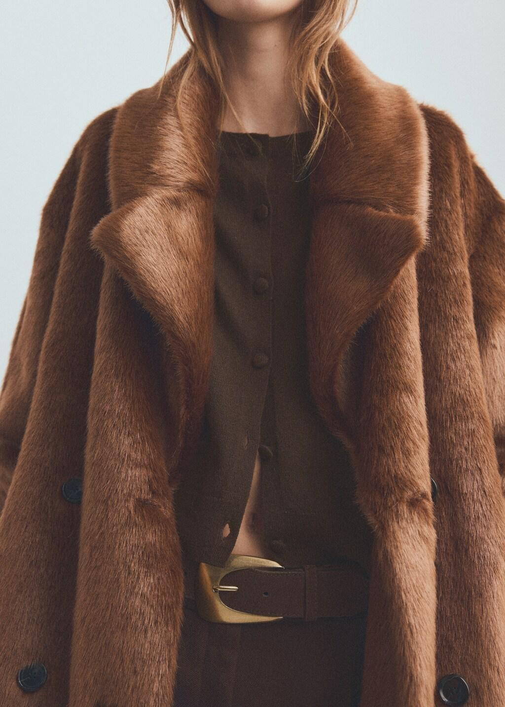 Brown Knitted Button Cardigan, 0201_32, large image number 6