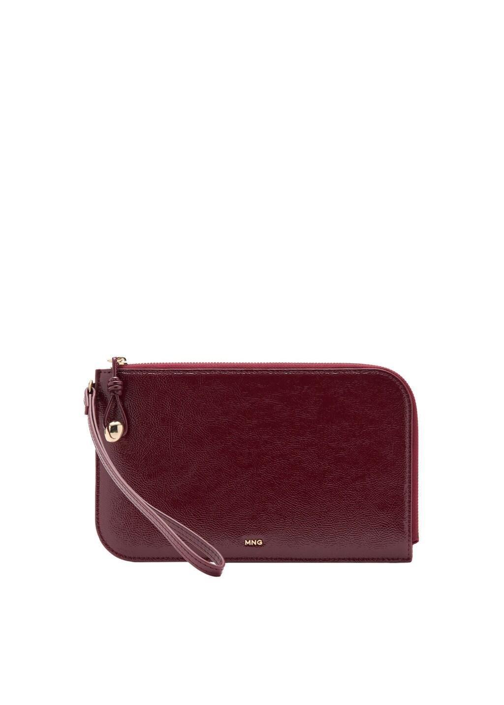 Red Mini Beaded Pochette, Dark Red, medium