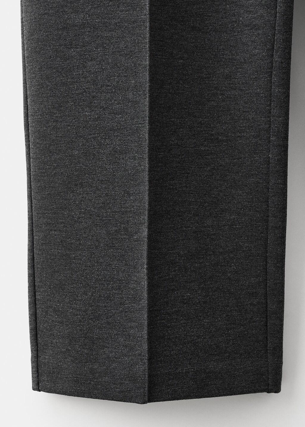 Grey Flecked Knitted Trousers, Medium Grey, large image number 4