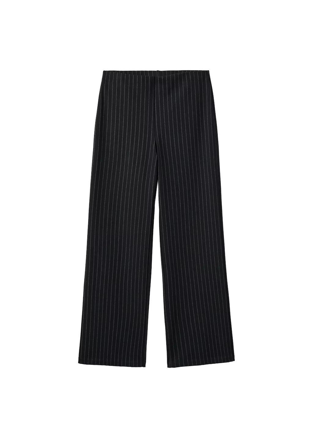 Navy Chalk-Stripe Straight Trousers, Navy, large image number 11