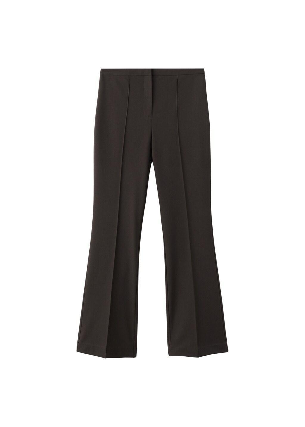 Grey Low-Rise Flared Trousers, Grey, large image number 6