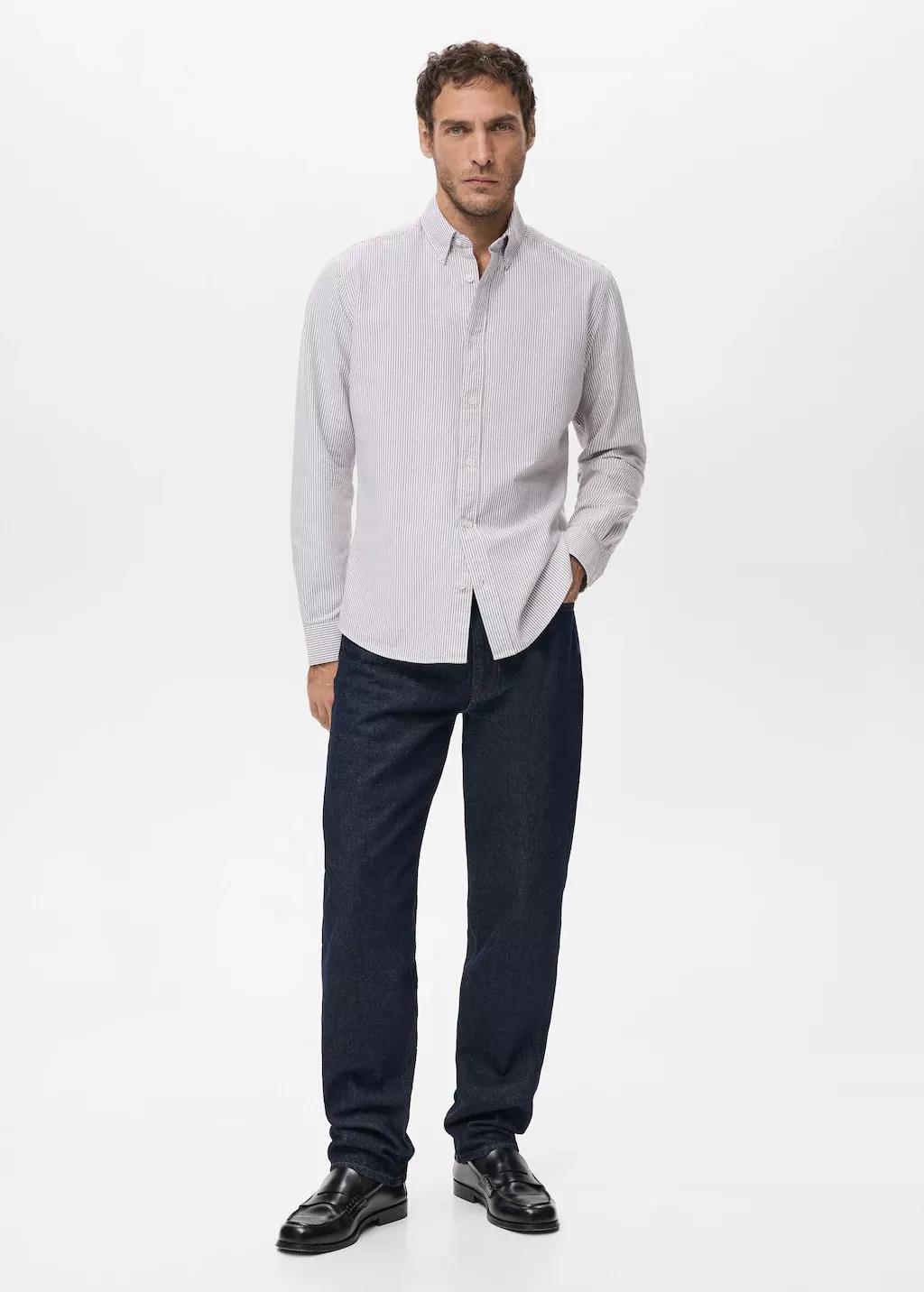 Red 100% Cotton Kodak Striped Shirt, Dark Red, large image number 0