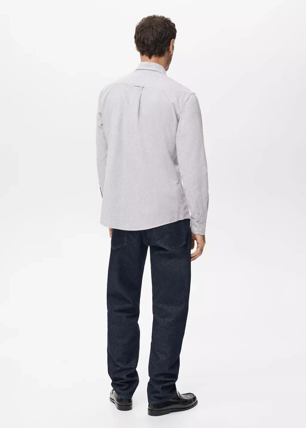 Red 100% Cotton Kodak Striped Shirt, Dark Red, large image number 2