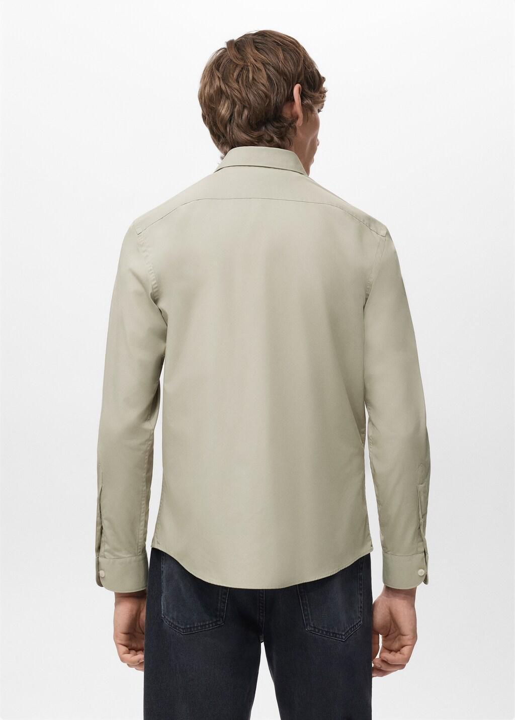 Brown Regular-Fit 100% Cotton Shirt, Light Pastel Brown, large image number 2