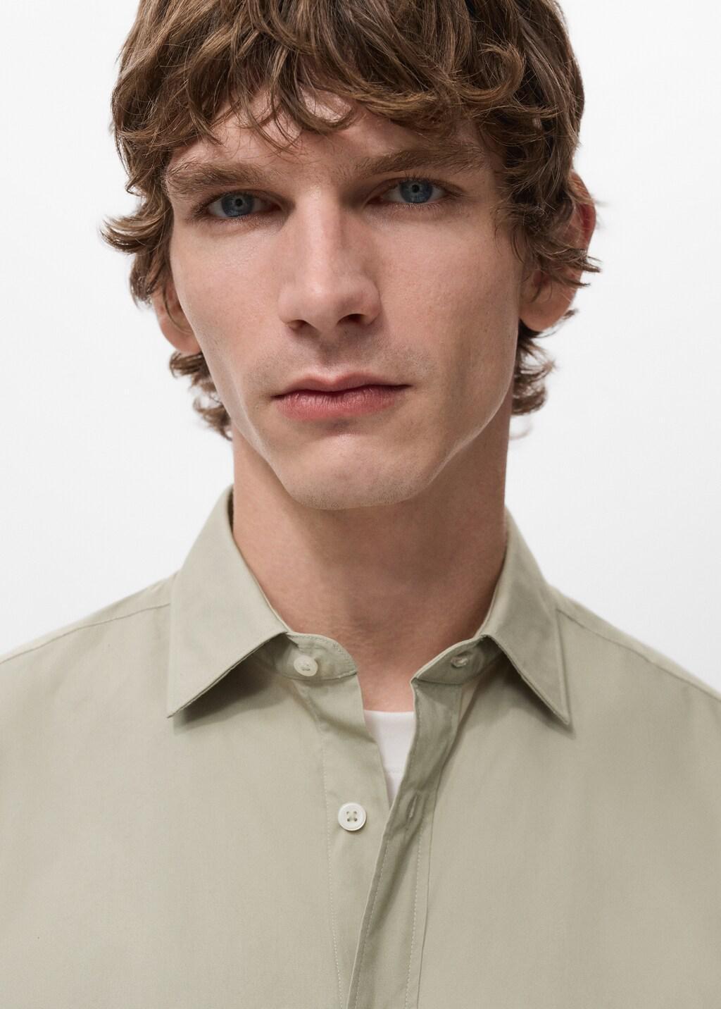 Brown Regular-Fit 100% Cotton Shirt, Light Pastel Brown, large image number 4