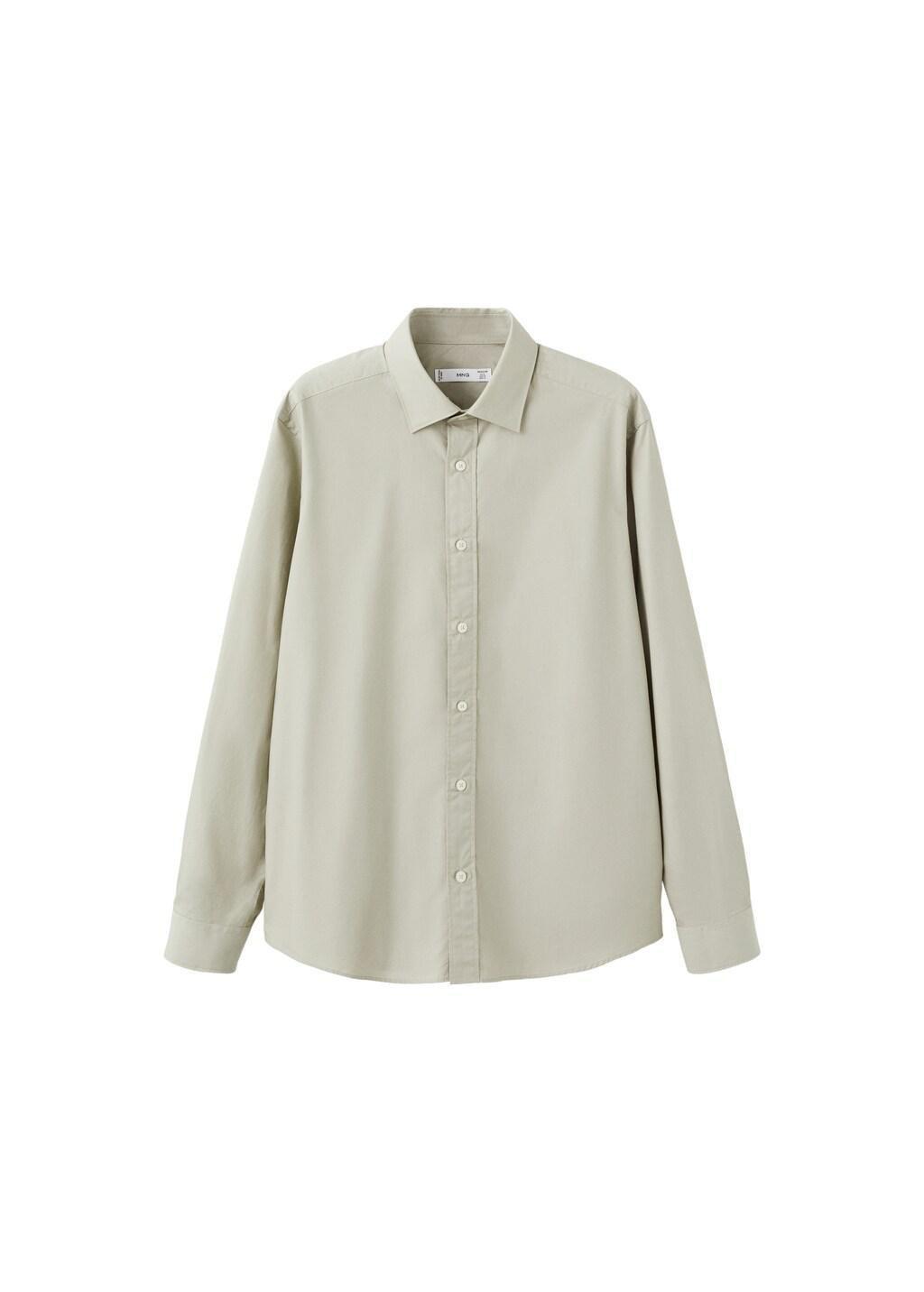 Brown Regular-Fit 100% Cotton Shirt, Light Pastel Brown, large image number 6