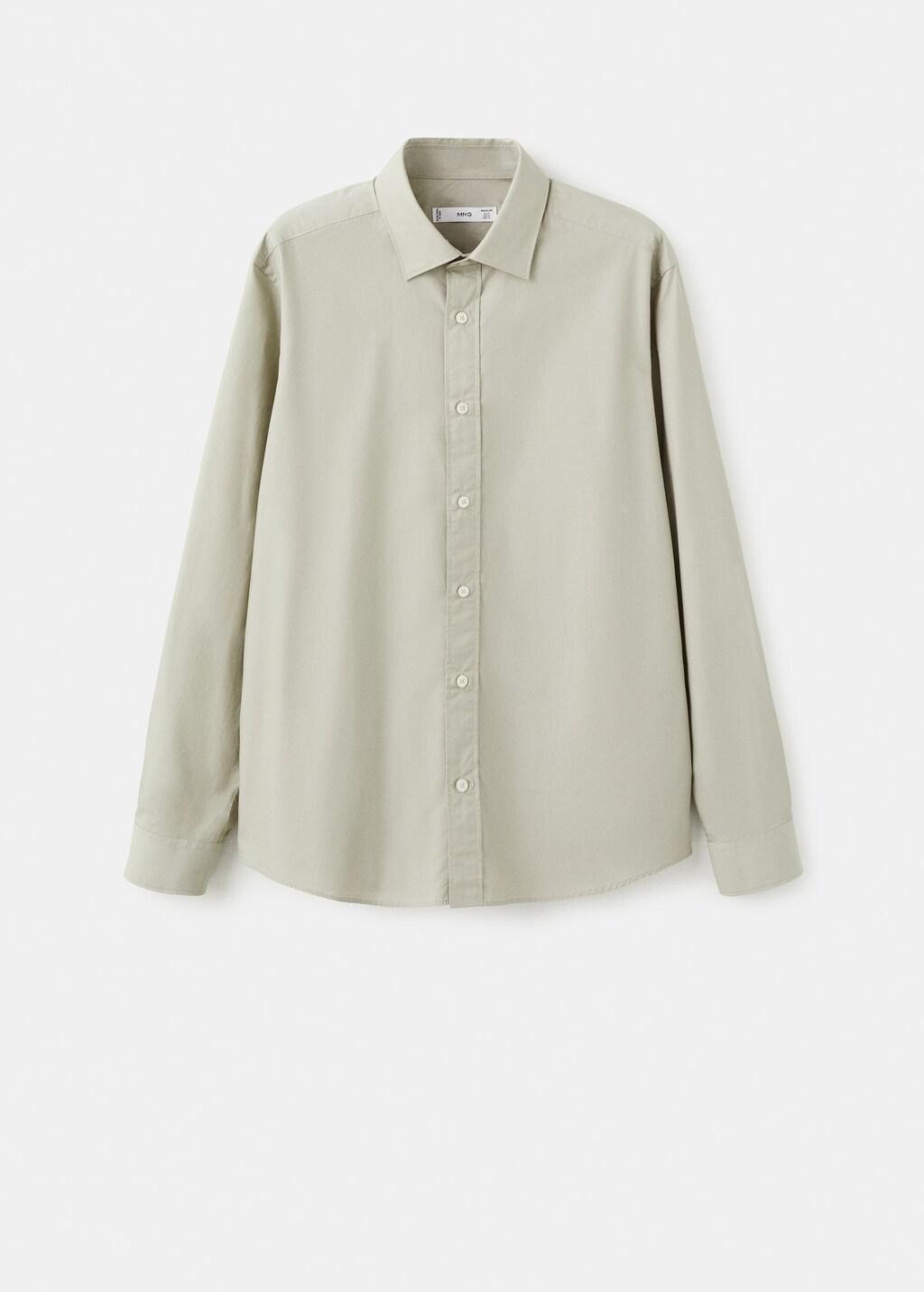 Brown Regular-Fit 100% Cotton Shirt, Light Pastel Brown, large image number 7