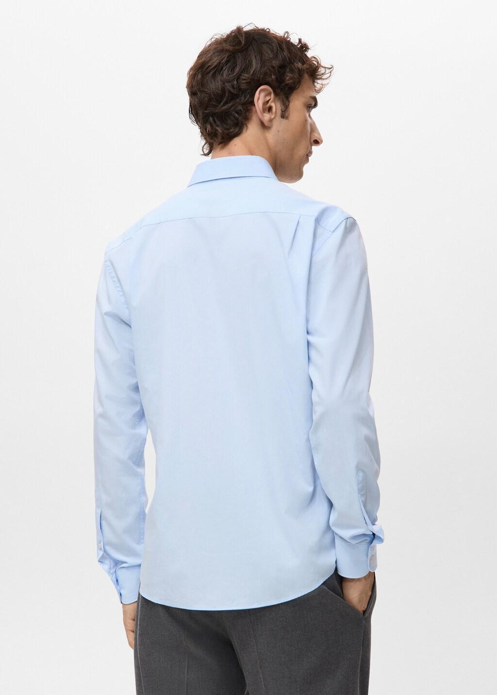 Blue Regular-Fit Cotton Shirt, Light-Pastel Blue, large image number 2