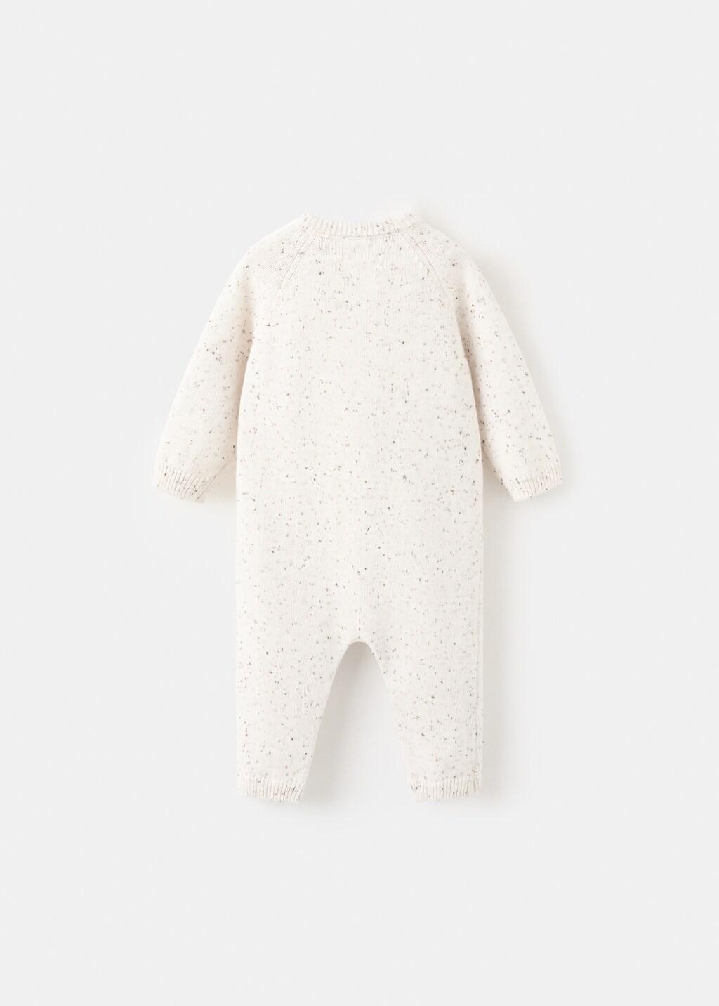 Cream Knitted Long Jumpsuit, Kids Boys, 0201_05, large image number 1