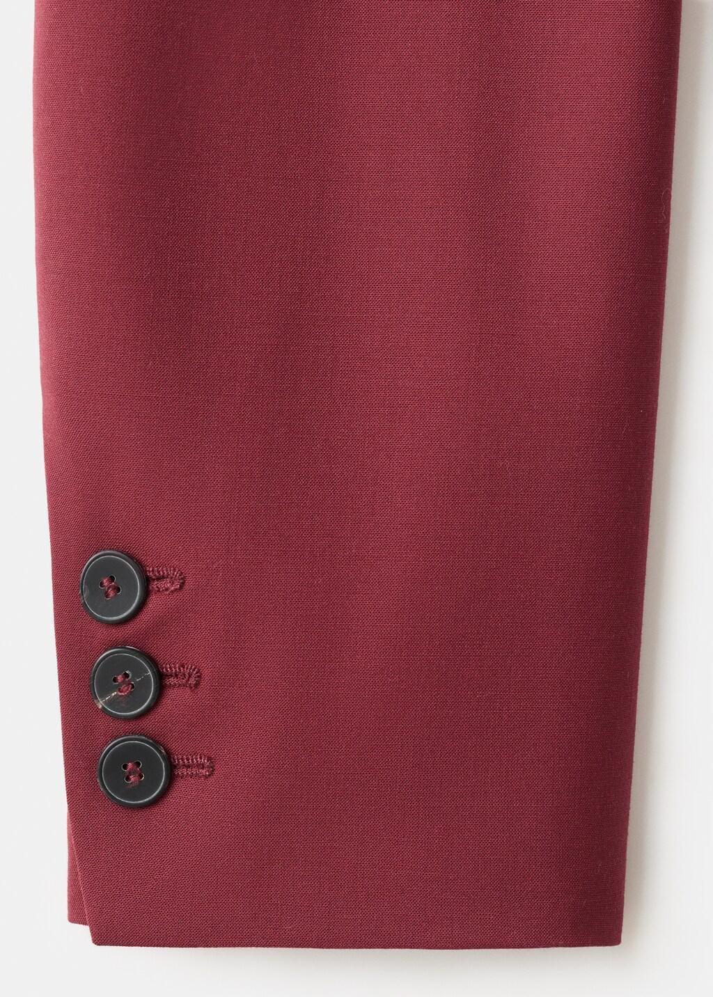 Red Double-Breasted Suit Jacket, Dark Red, large image number 3