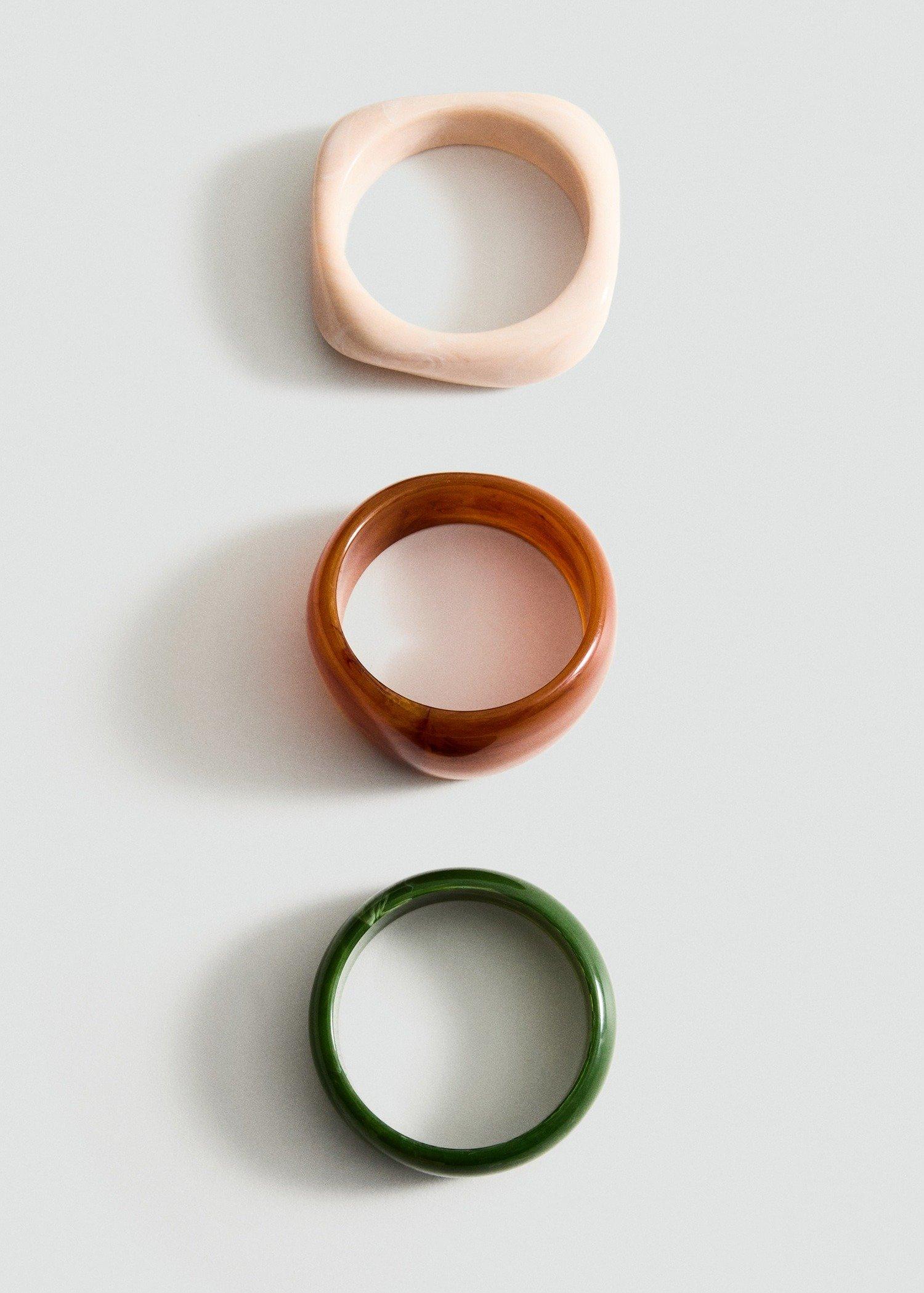 Multicolour Combined Volume Maxi Bracelets, Set Of 3, Brown, large image number 0