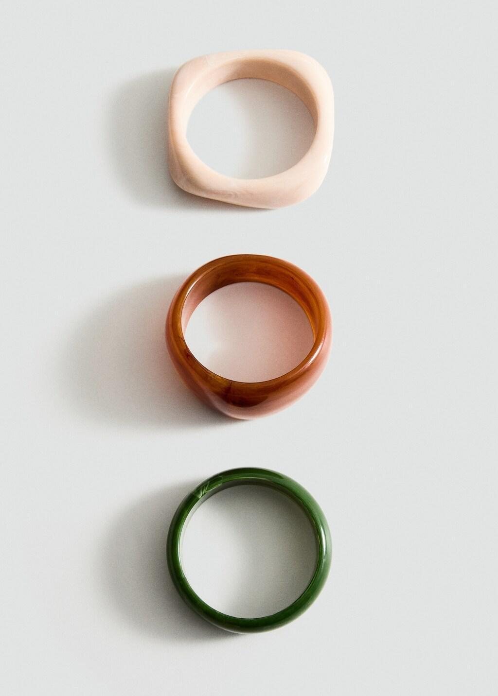 Multicolour Combined Volume Maxi Bracelets, Set Of 3, Brown, large image number 6