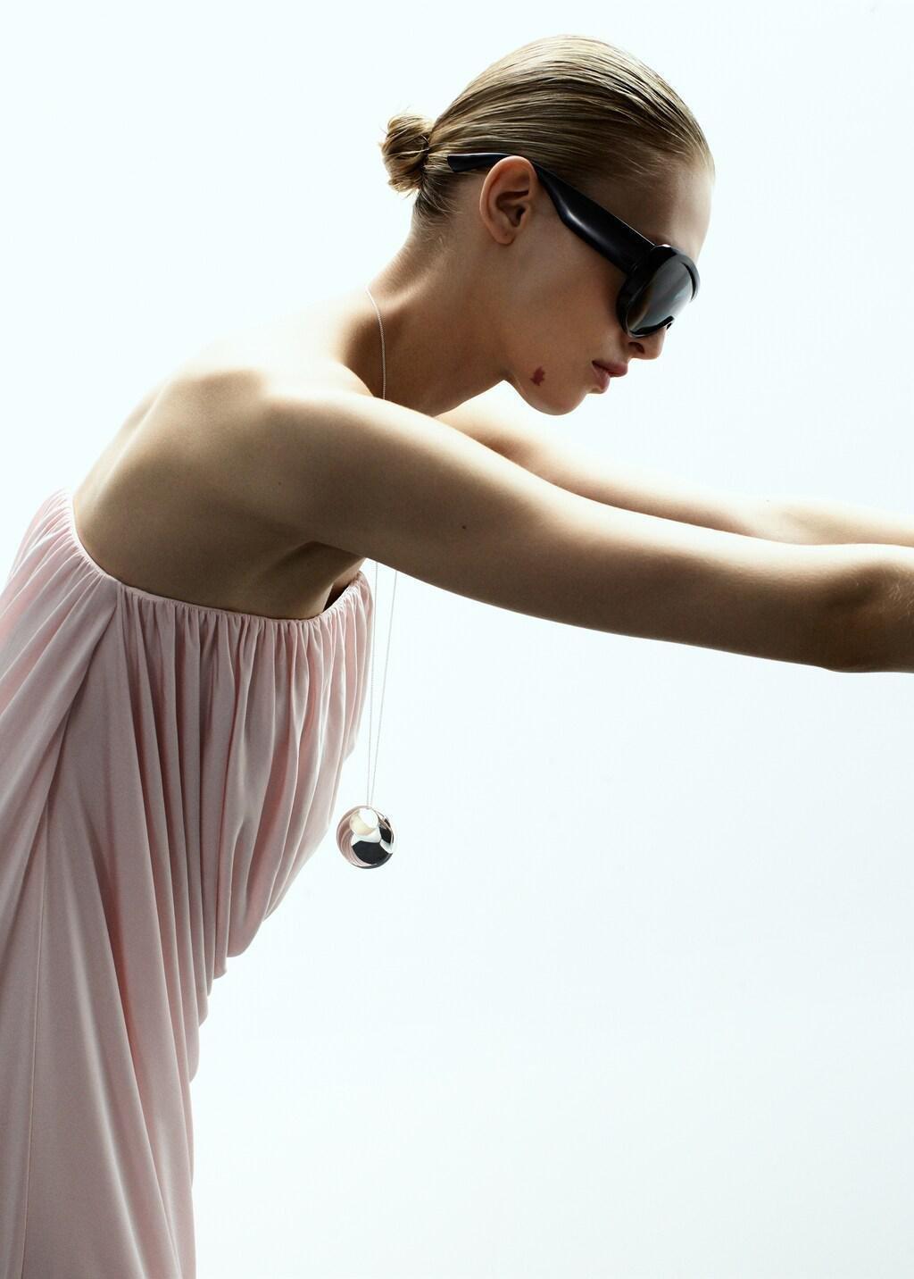 Silver Metal Pendant Necklace, Silver, large image number 0