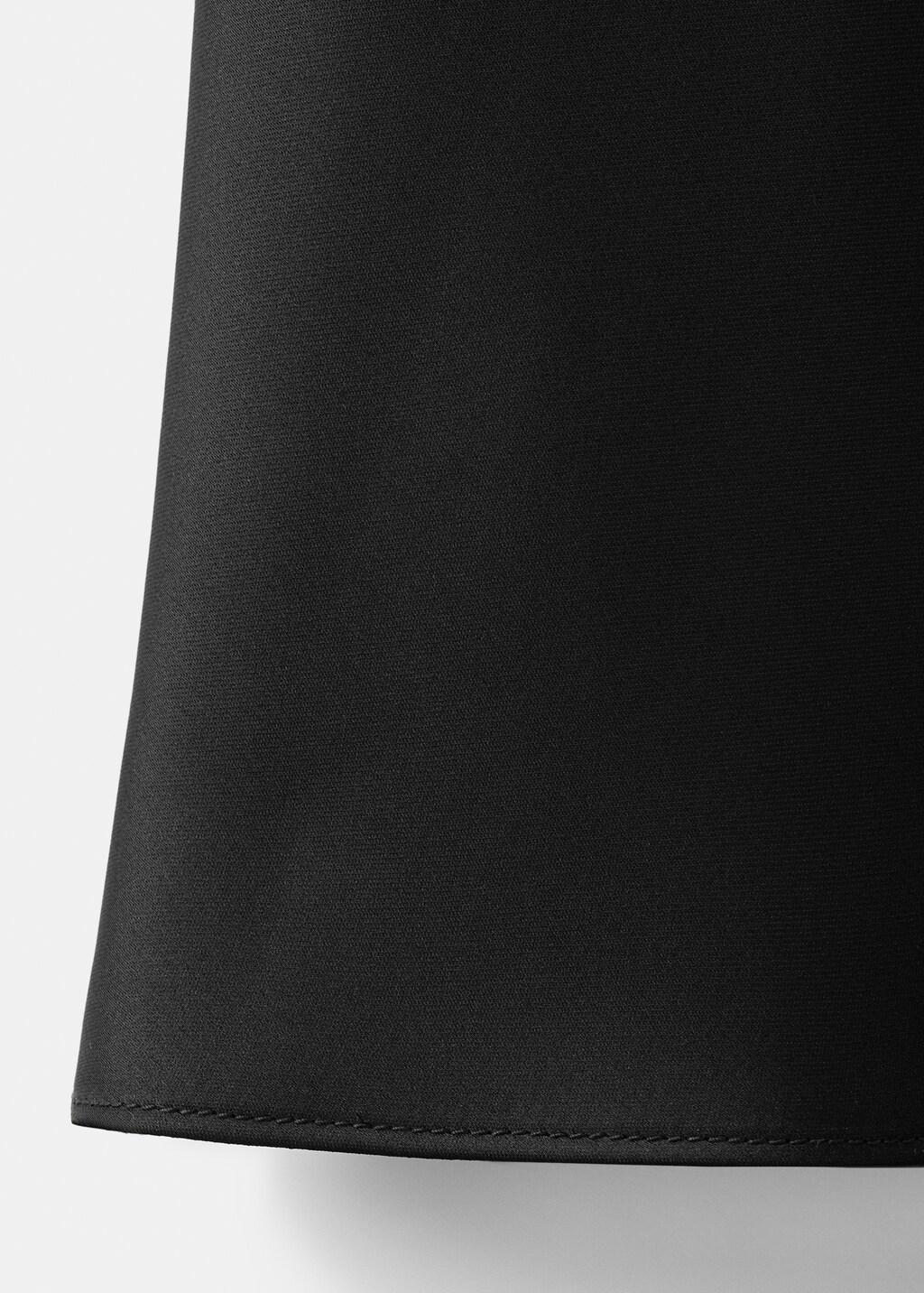 Black Satin Long Skirt, Black, large image number 5