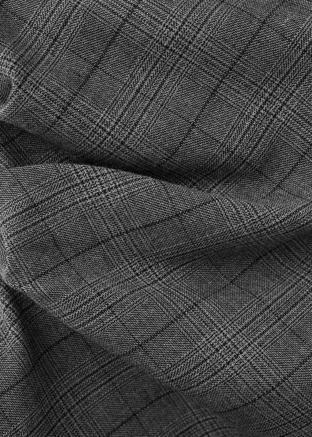 Grey Asymmetrical Check Top, Grey, large image number 1