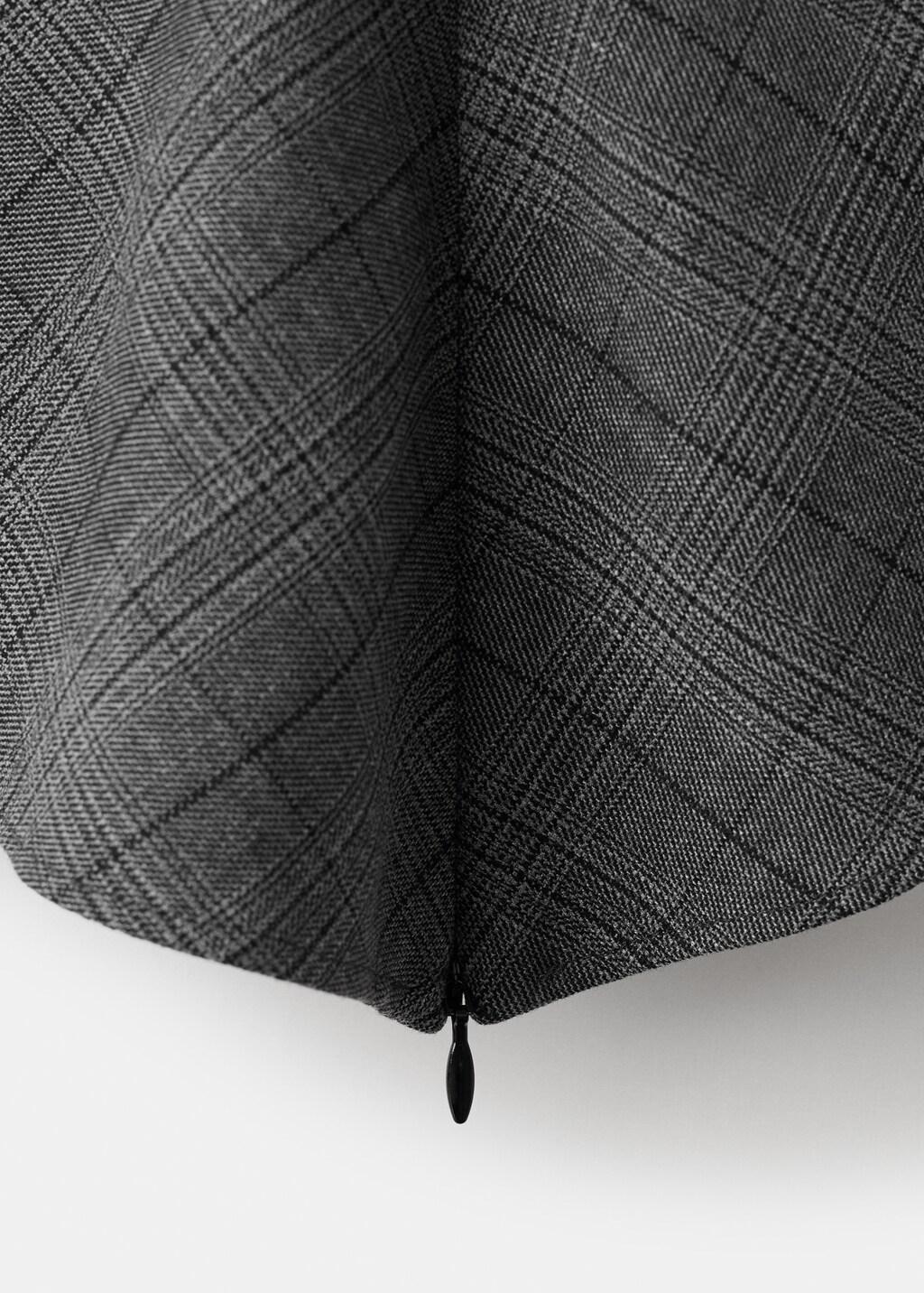 Grey Asymmetrical Check Top, Grey, large image number 4