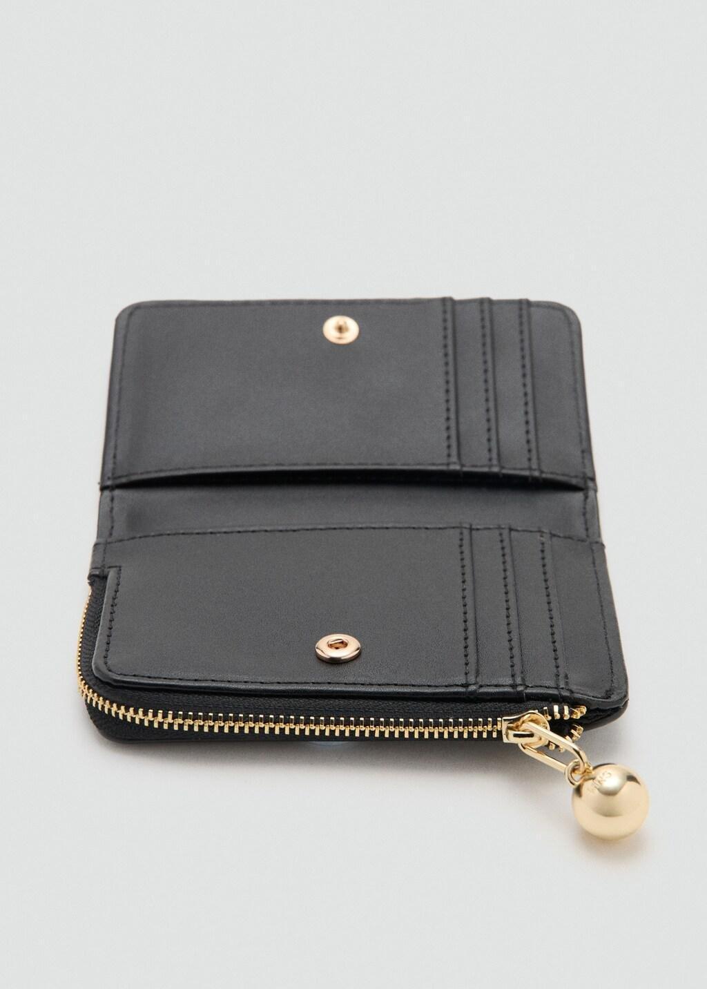 Black Mini-Bead Small Purse, 0201_99, large image number 1