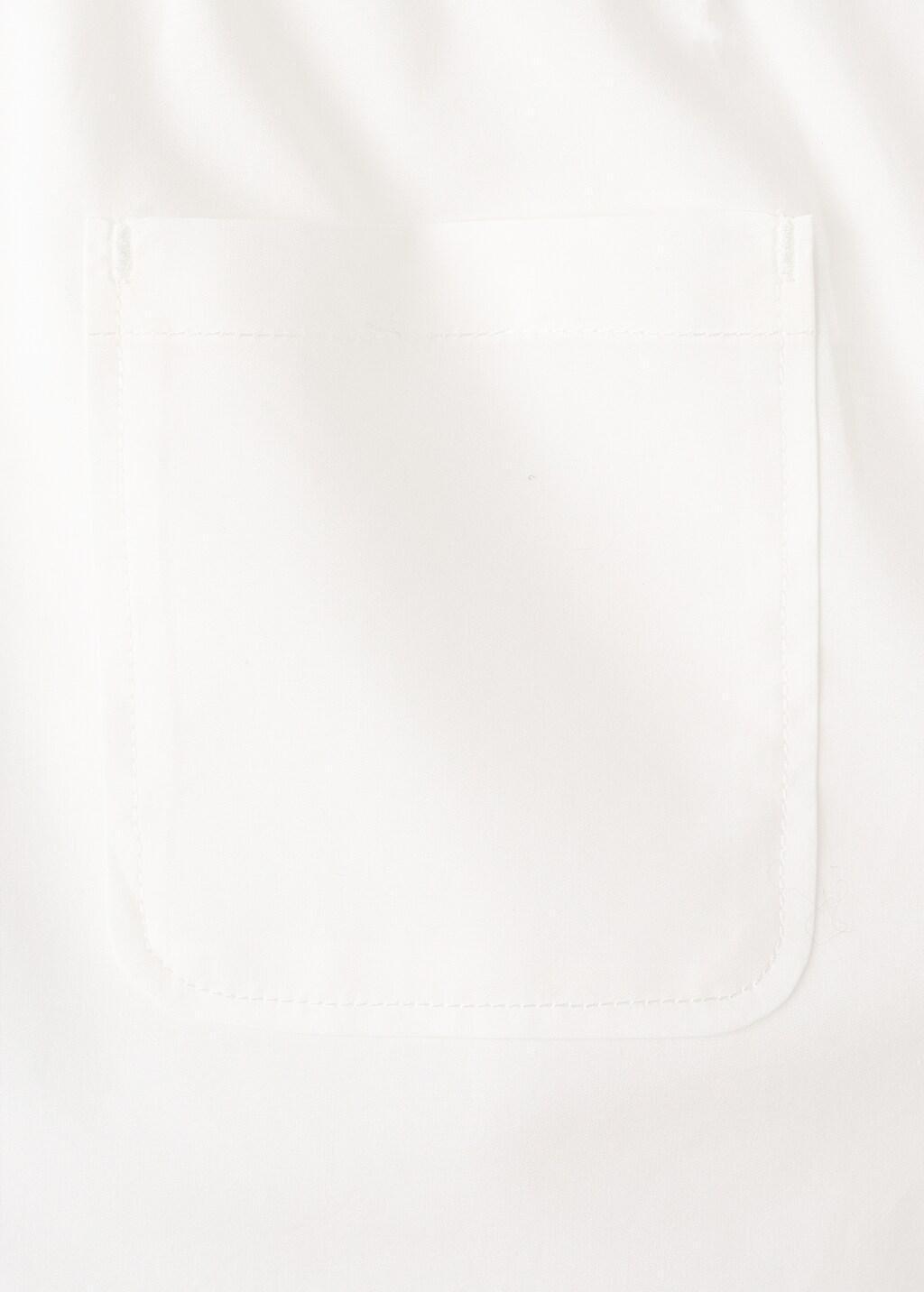 White Plain Cotton Shorts, Kids Girls, White, large image number 1