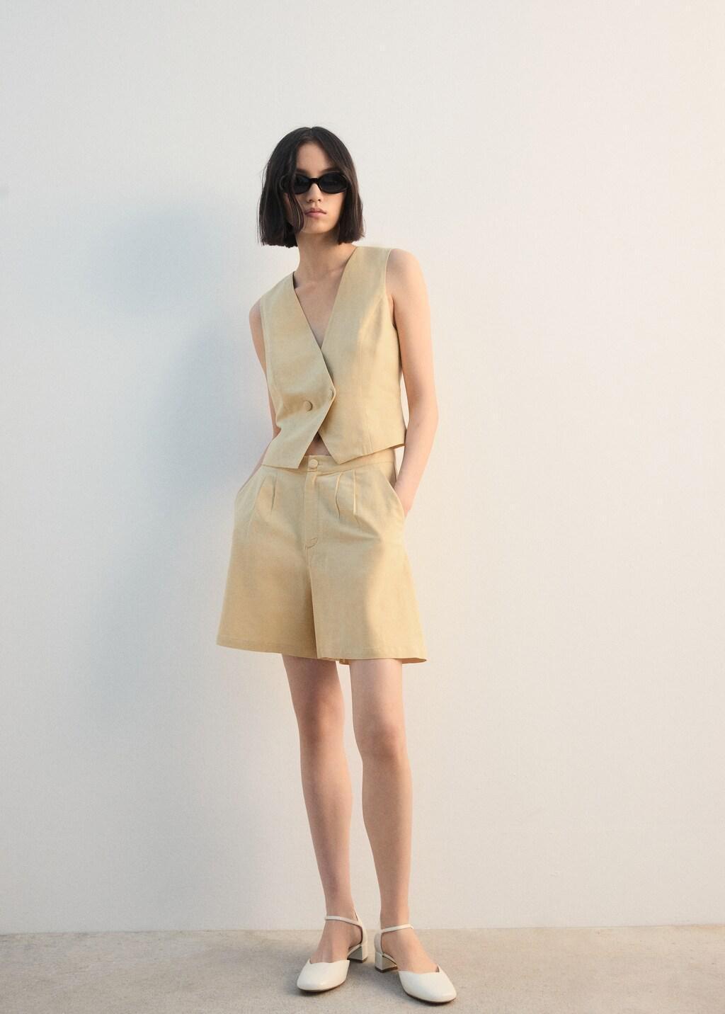Yellow Fitted Suit Top, 0201_15, medium