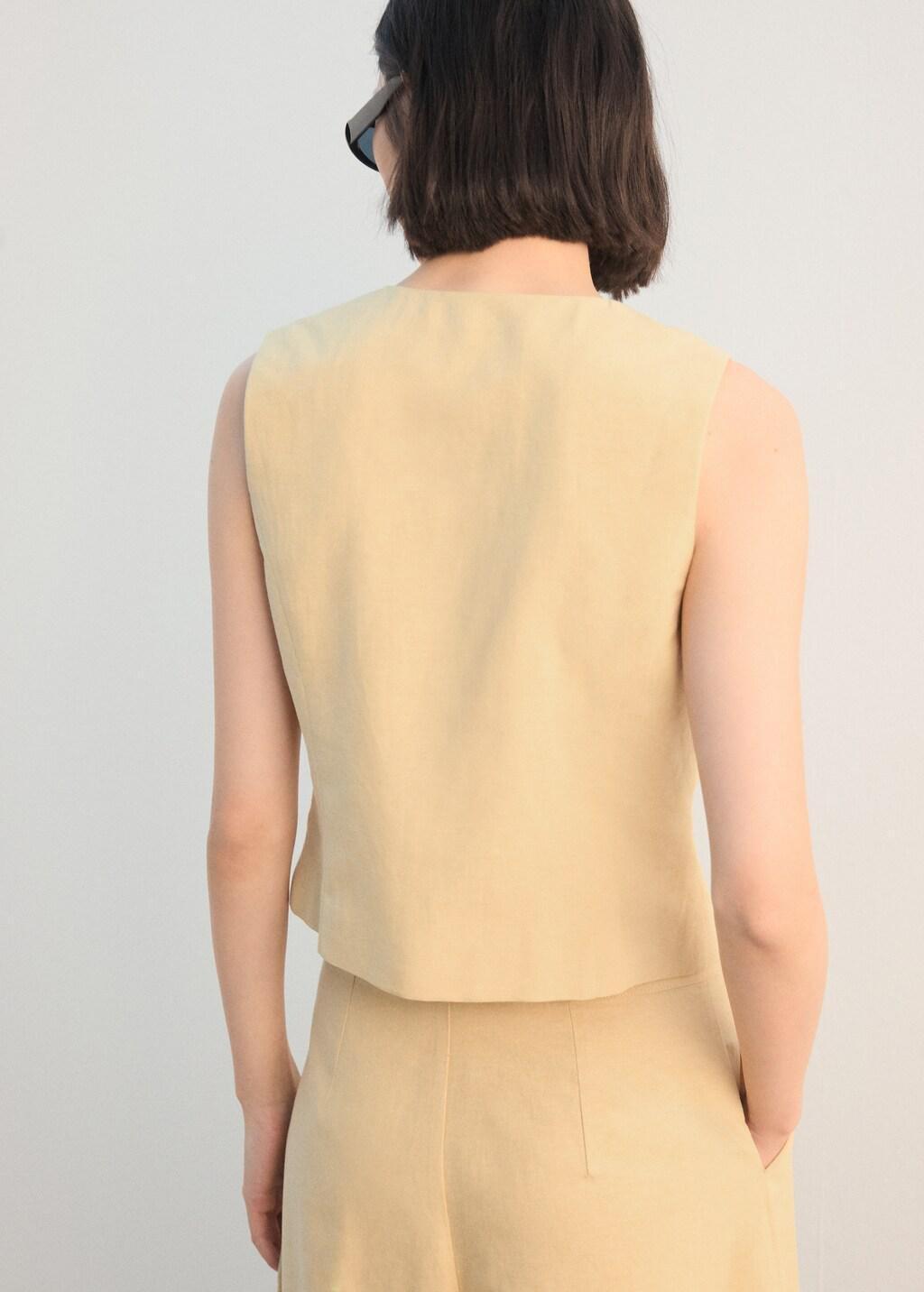 Yellow Fitted Suit Top, 0201_15, large image number 2