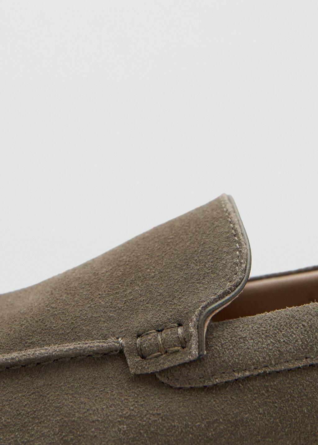 Khaki Split Leather Shoes, Beige - Khaki, large image number 1