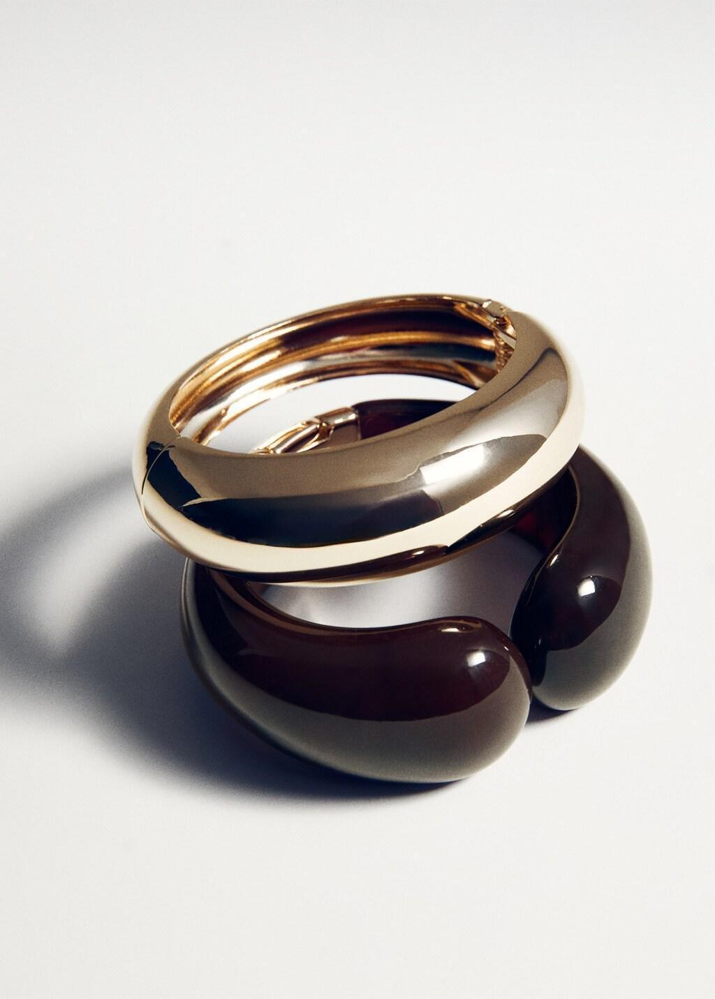 Gold Rigid Volume Bracelet, Gold, large image number 1