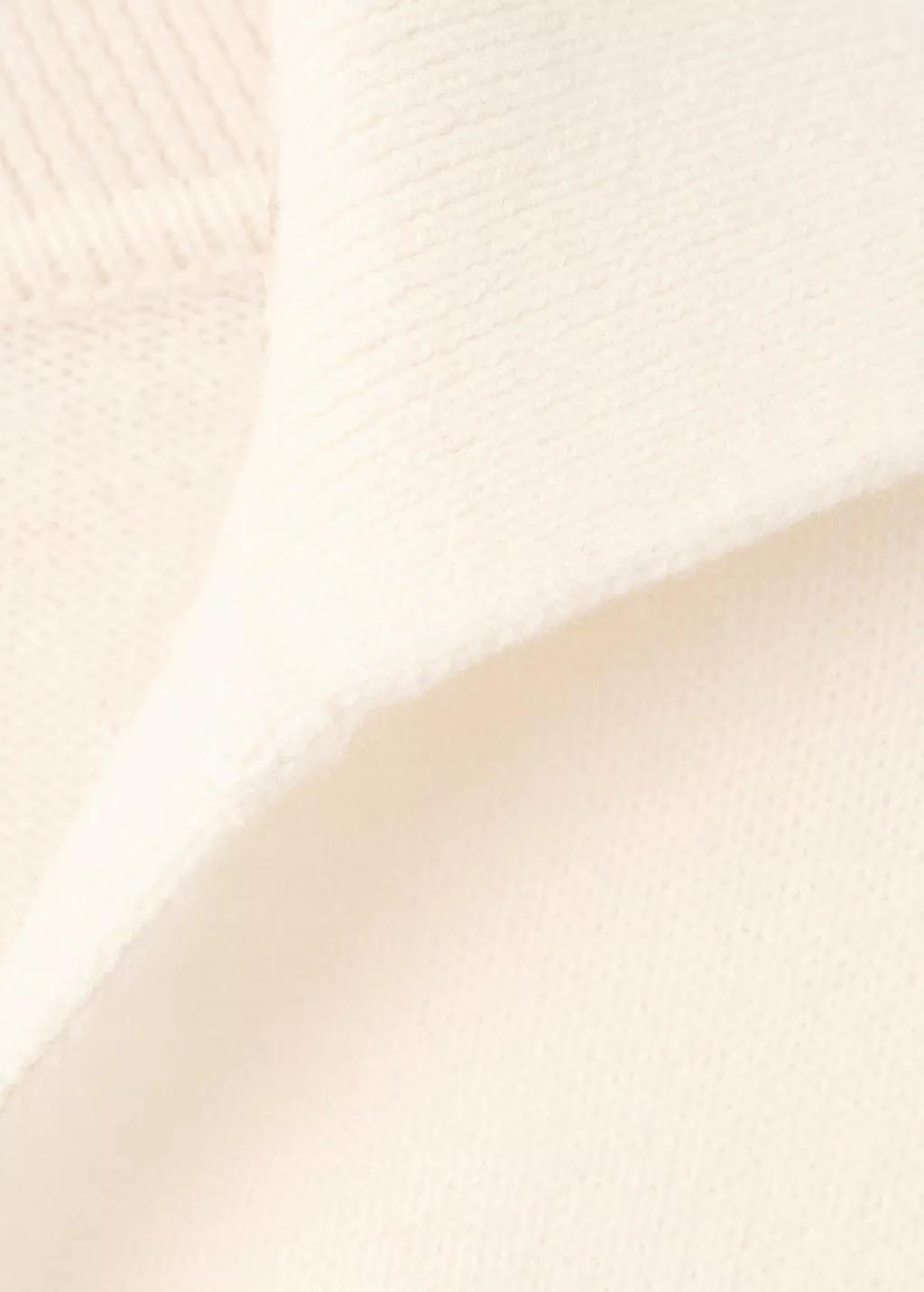 Beige Striped Polo-Neck Sweater, 0201_05, large image number 4