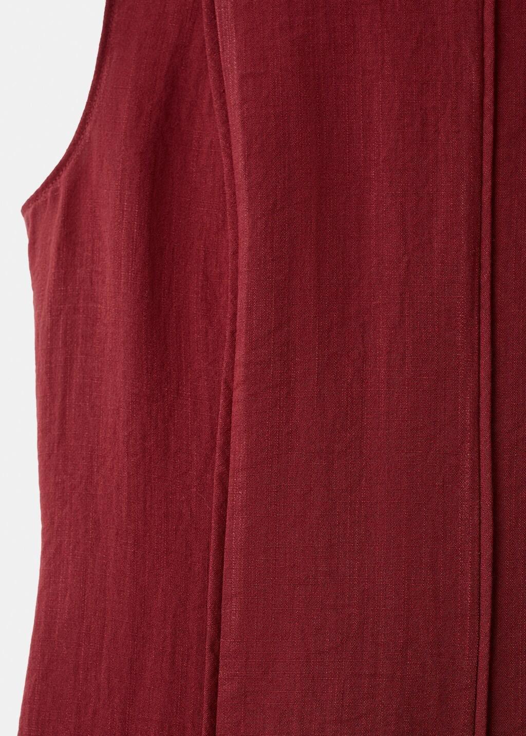 Red A-Line Dress With Godets, Dark Red, large image number 5