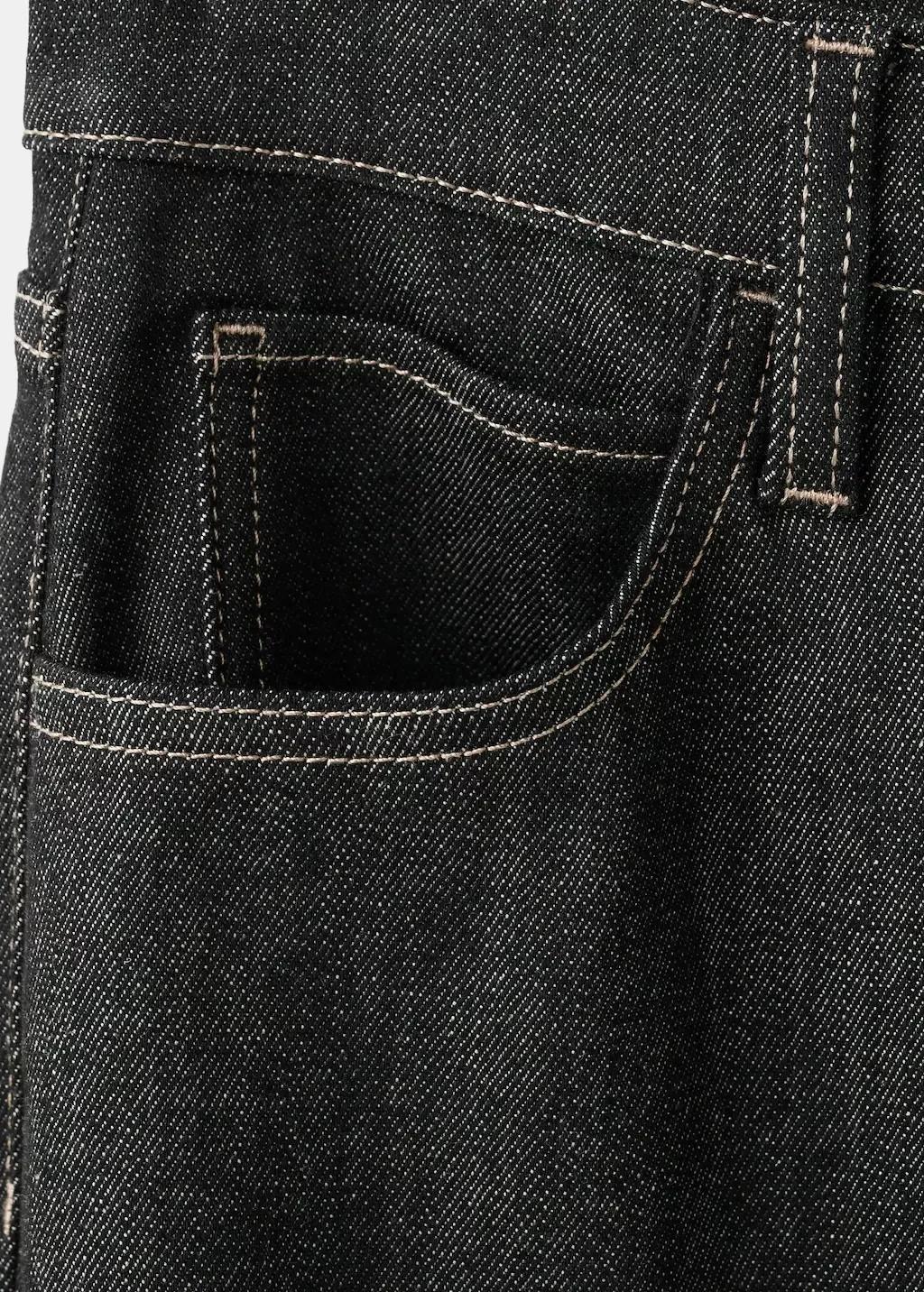 Black Mid-Rise Flared Jeans, Black, large image number 5